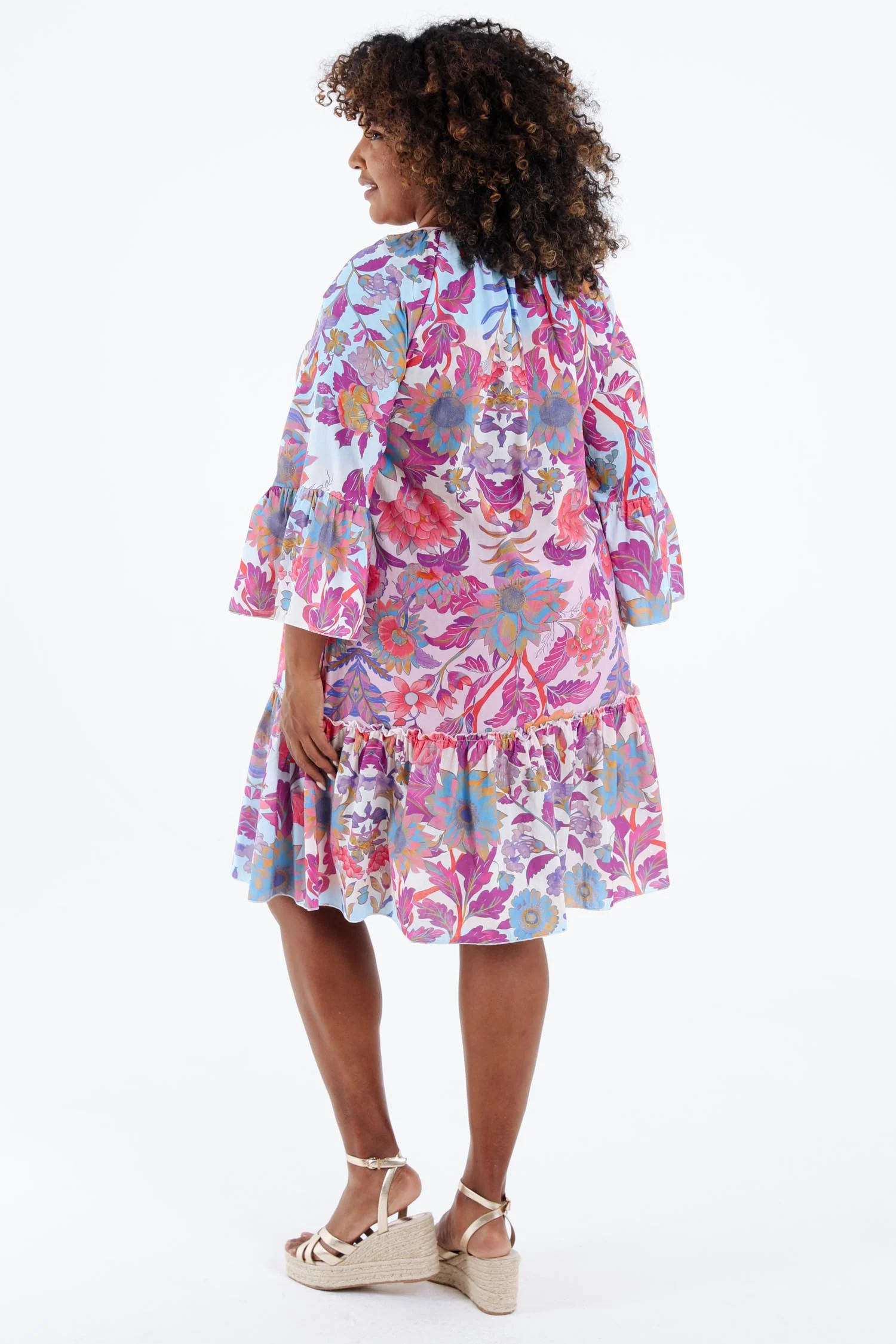 Robe tunique en coton imprimé floral - Image 2