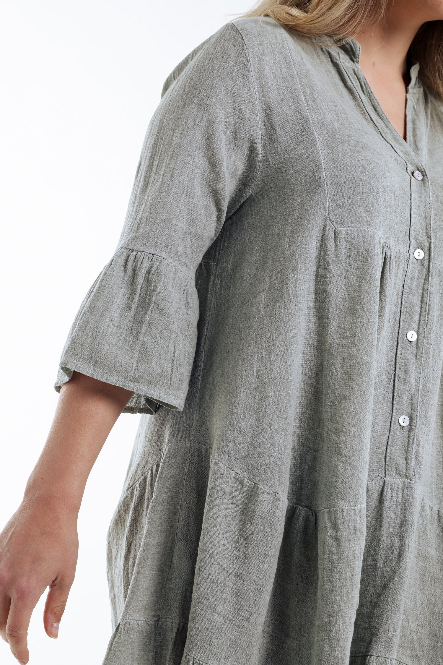 Robe tunique en gaze de coton unie - Image 16