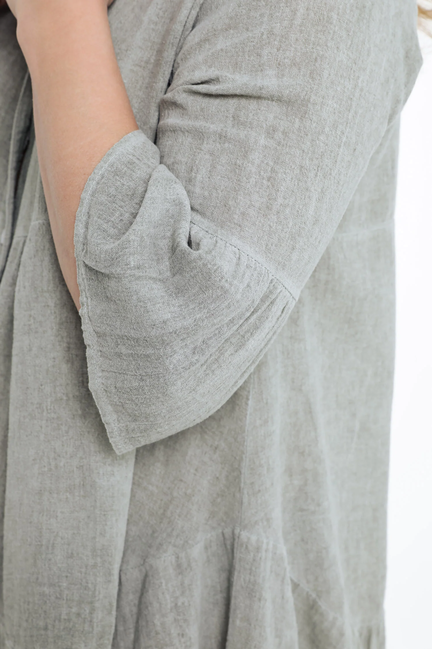 Robe tunique en gaze de coton unie - Image 17