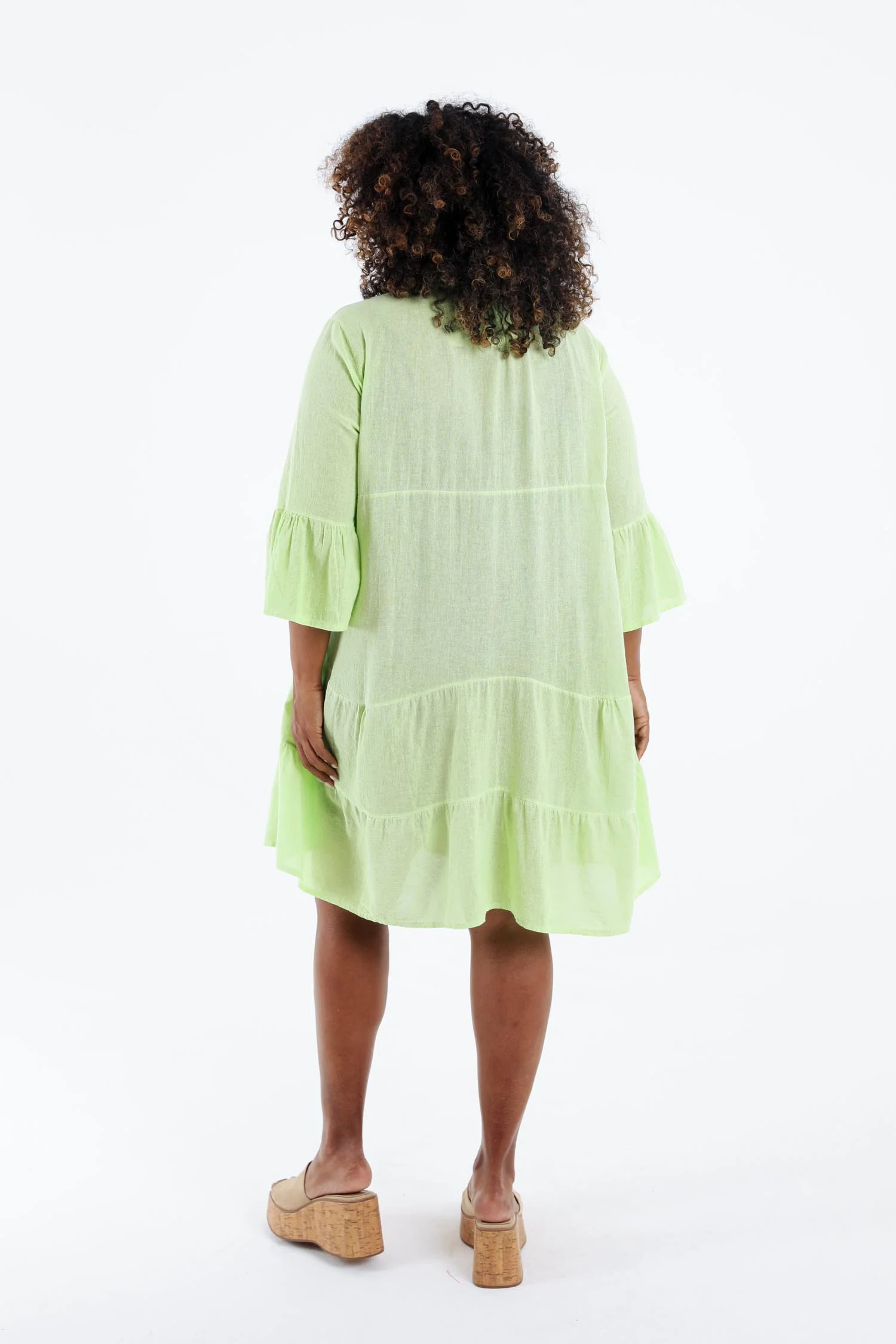 Robe tunique en gaze de coton unie - Image 24