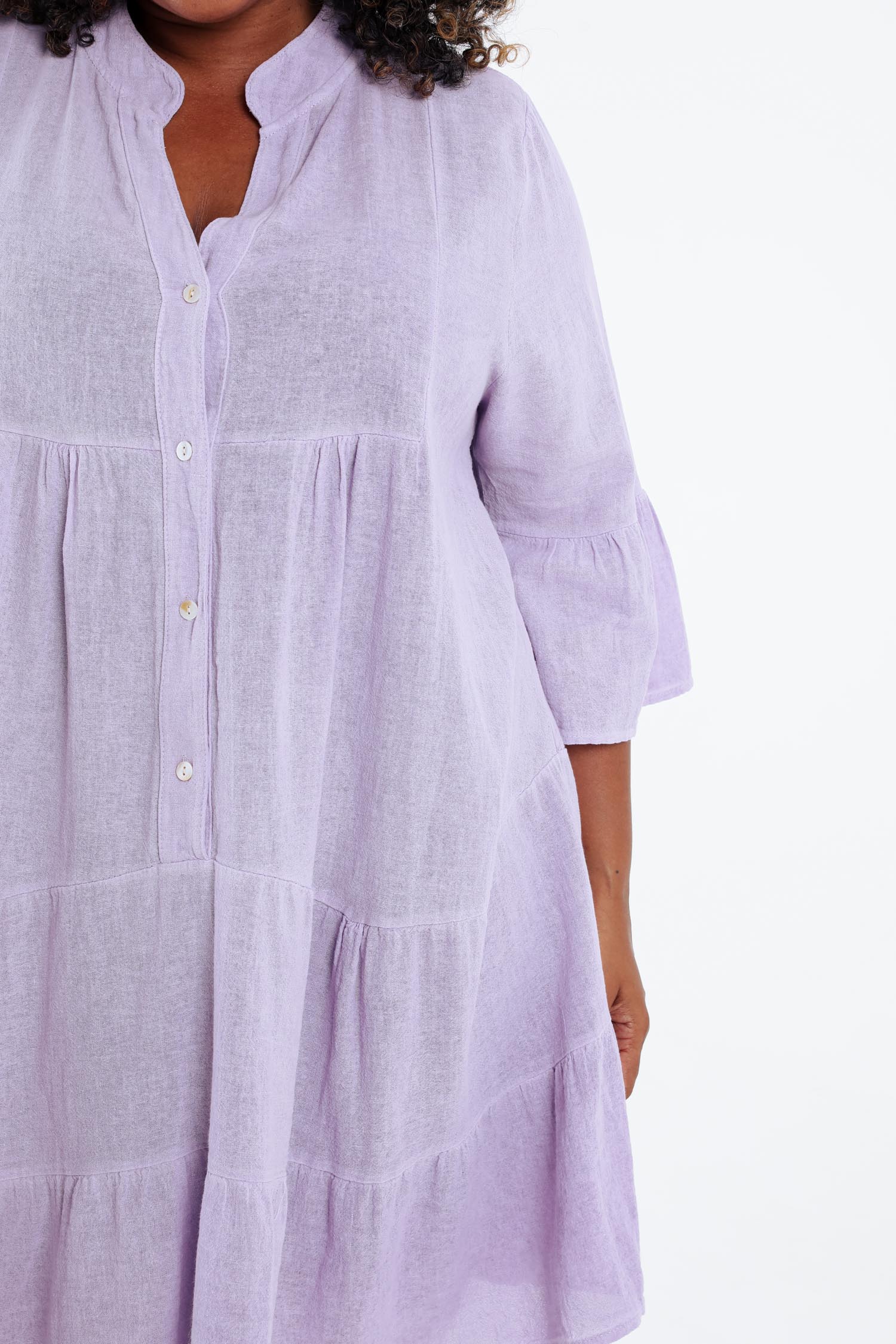 Robe tunique en gaze de coton unie - Image 39