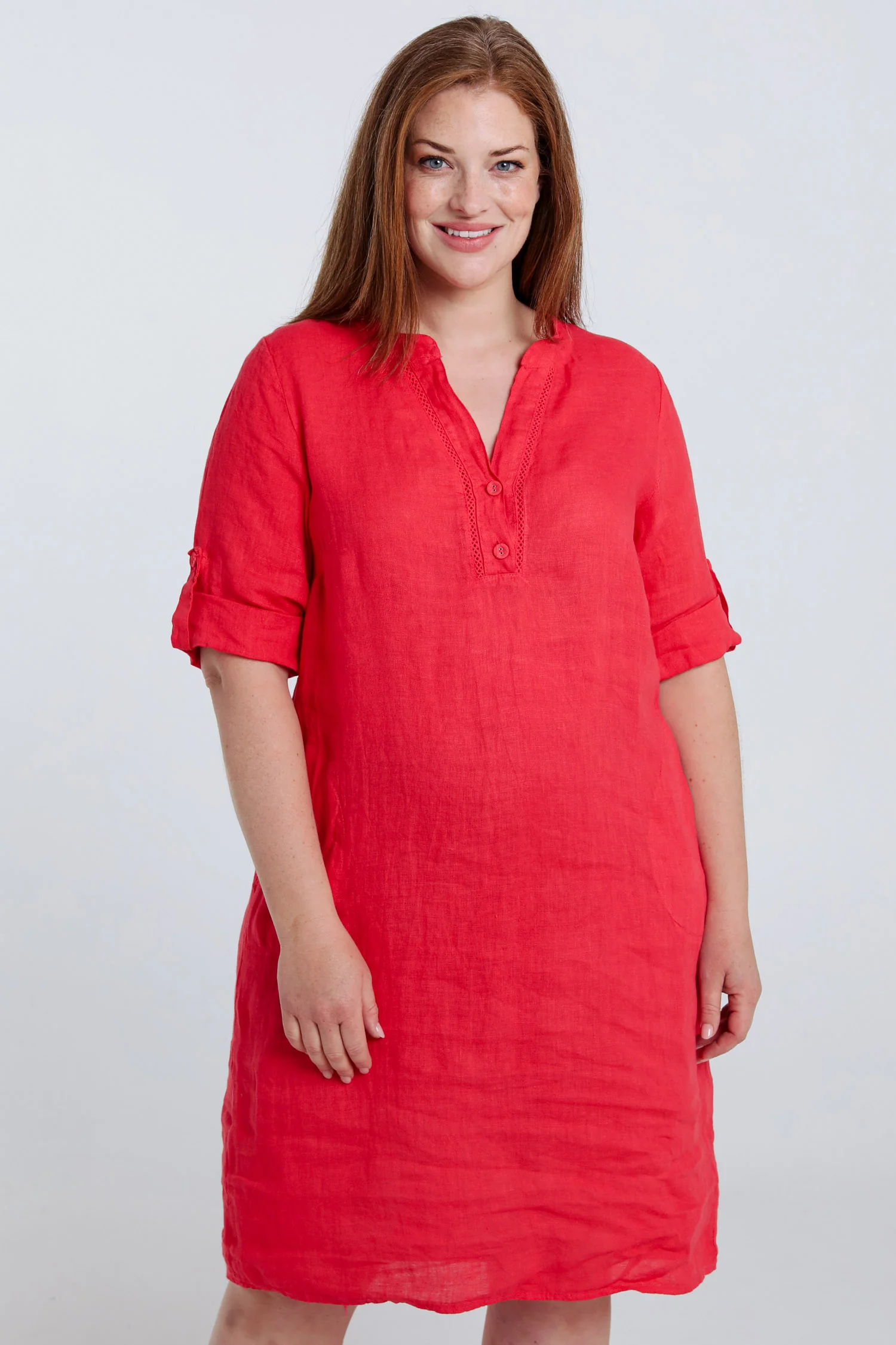 Robe tunique en lin unie - Image 12