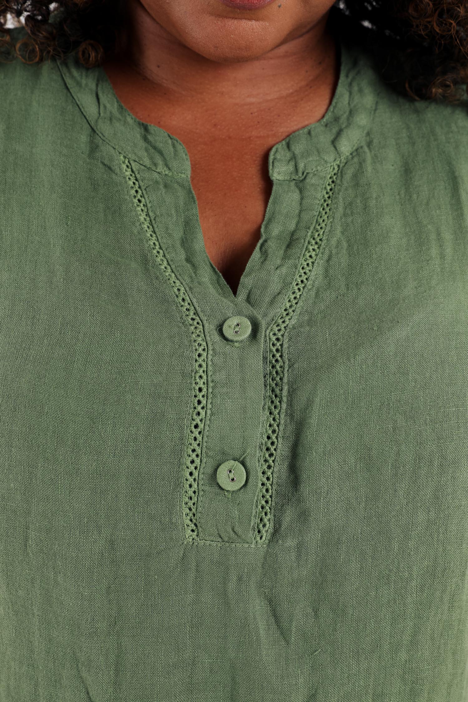 Robe tunique en lin unie - Image 39