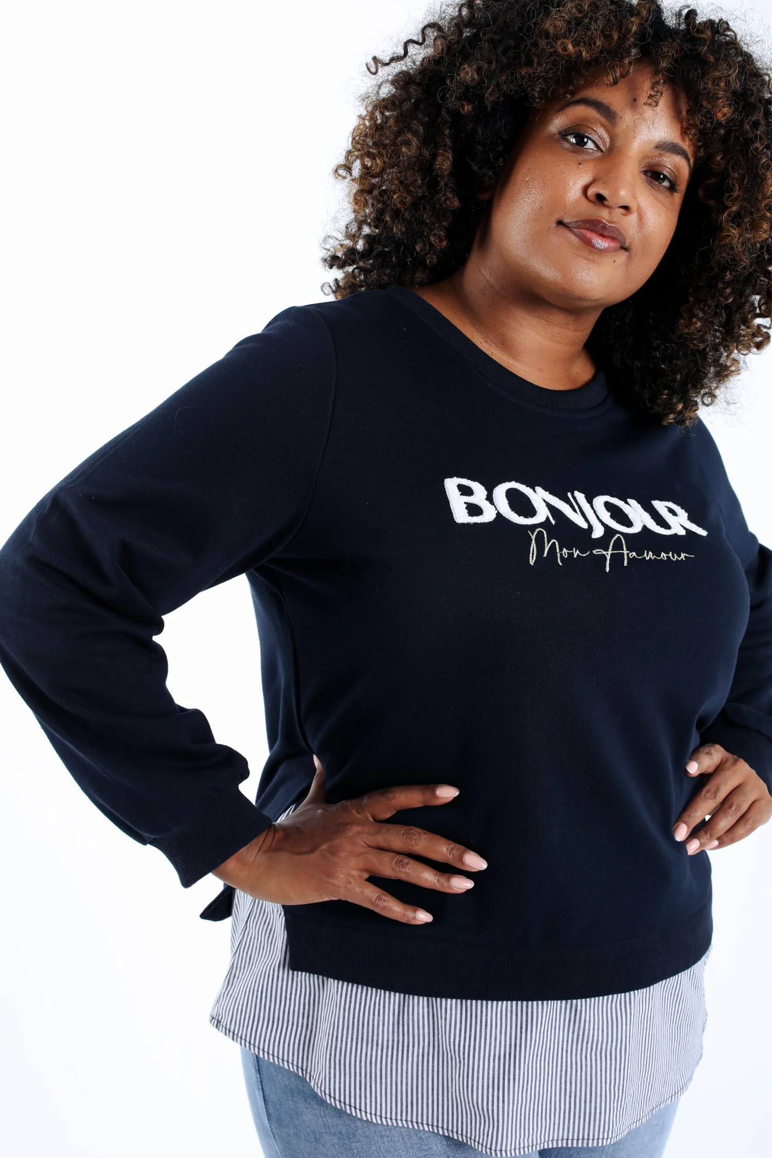 Sweat Bonjour avec fausse chemise - Image 5