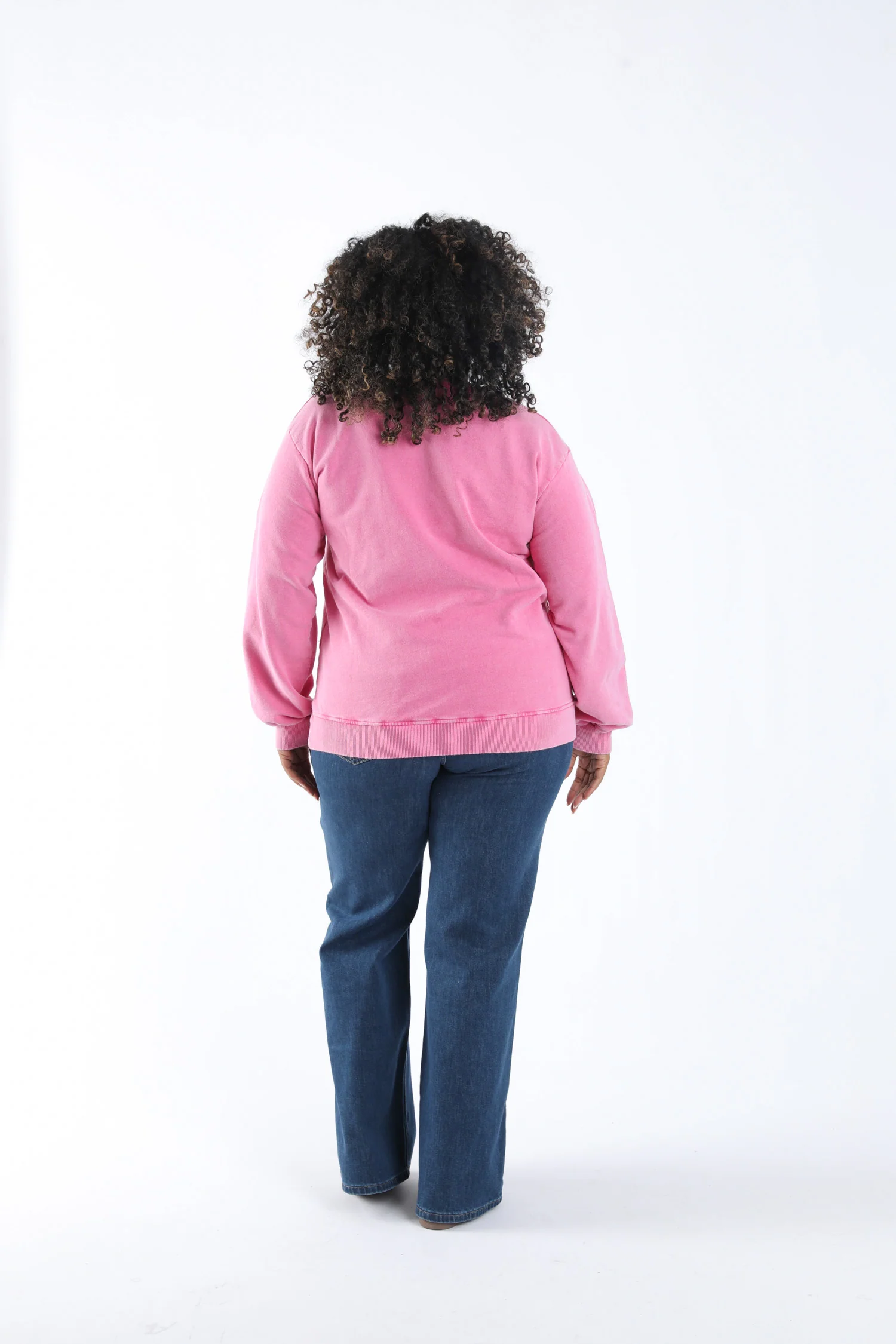Sweat en coton Pink love octobre rose - Image 2
