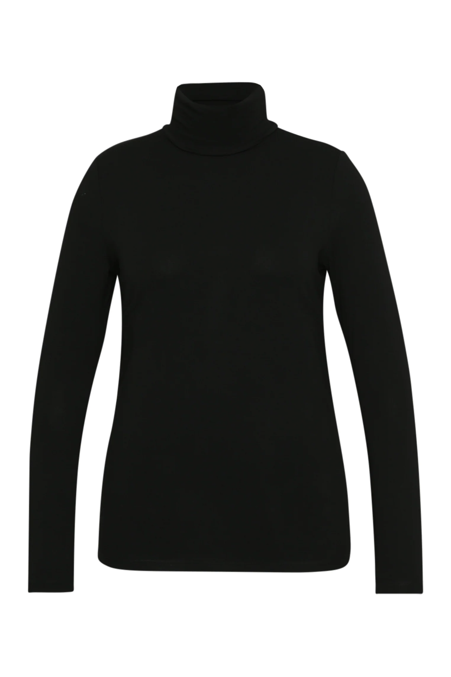 T-shirt col roulé en viscose uni - Image 6