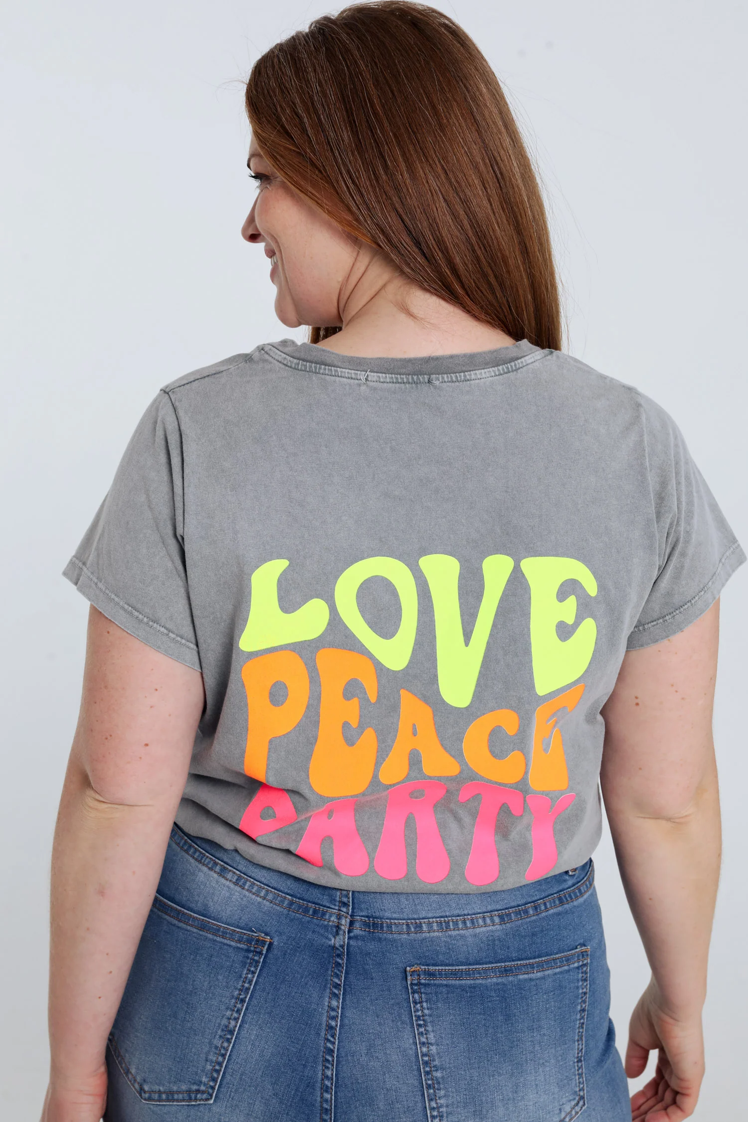 T-shirt en coton avec imprimé message fluo - Image 6