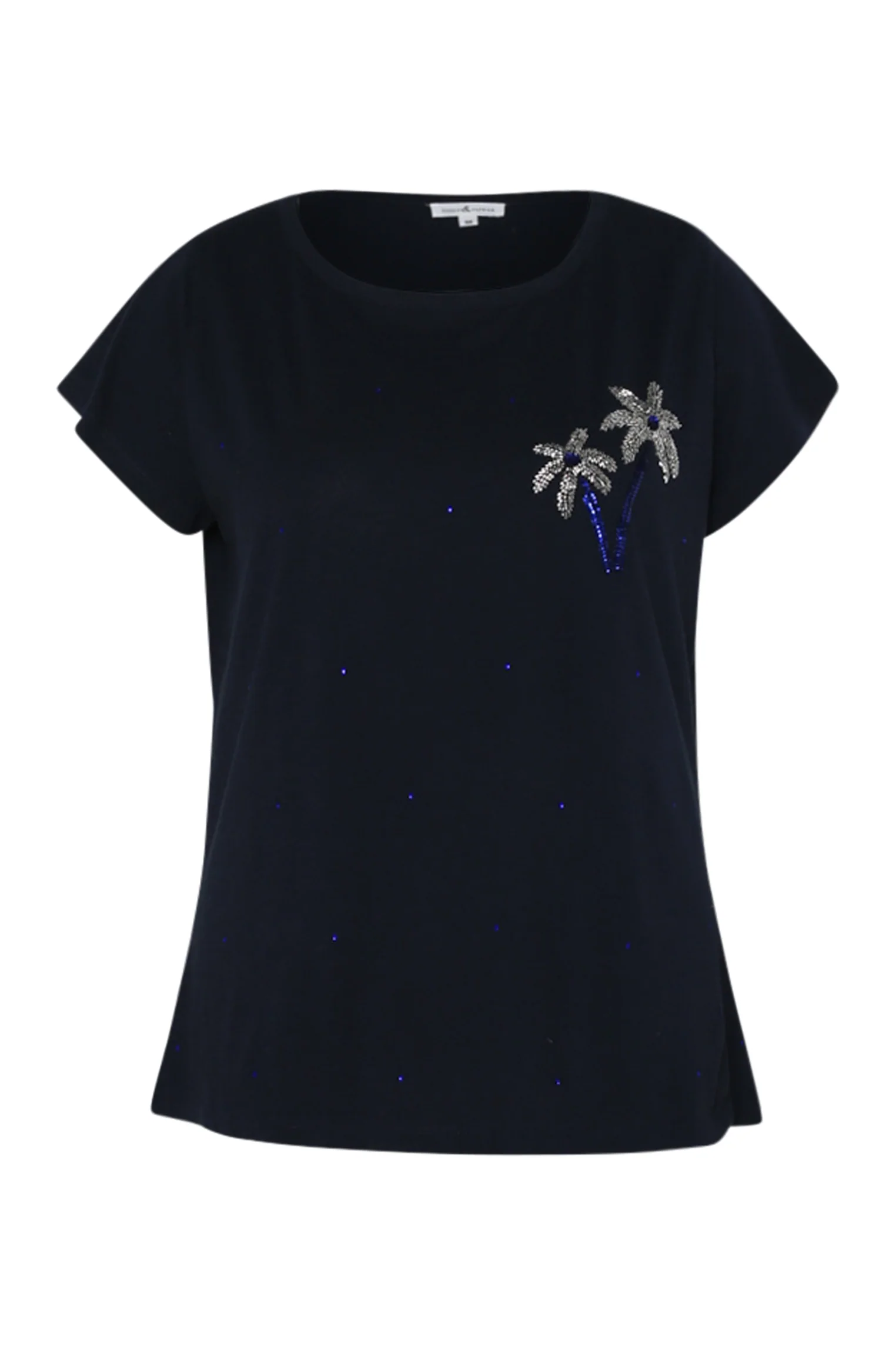 T-shirt en coton avec palmier en sequins - Image 10