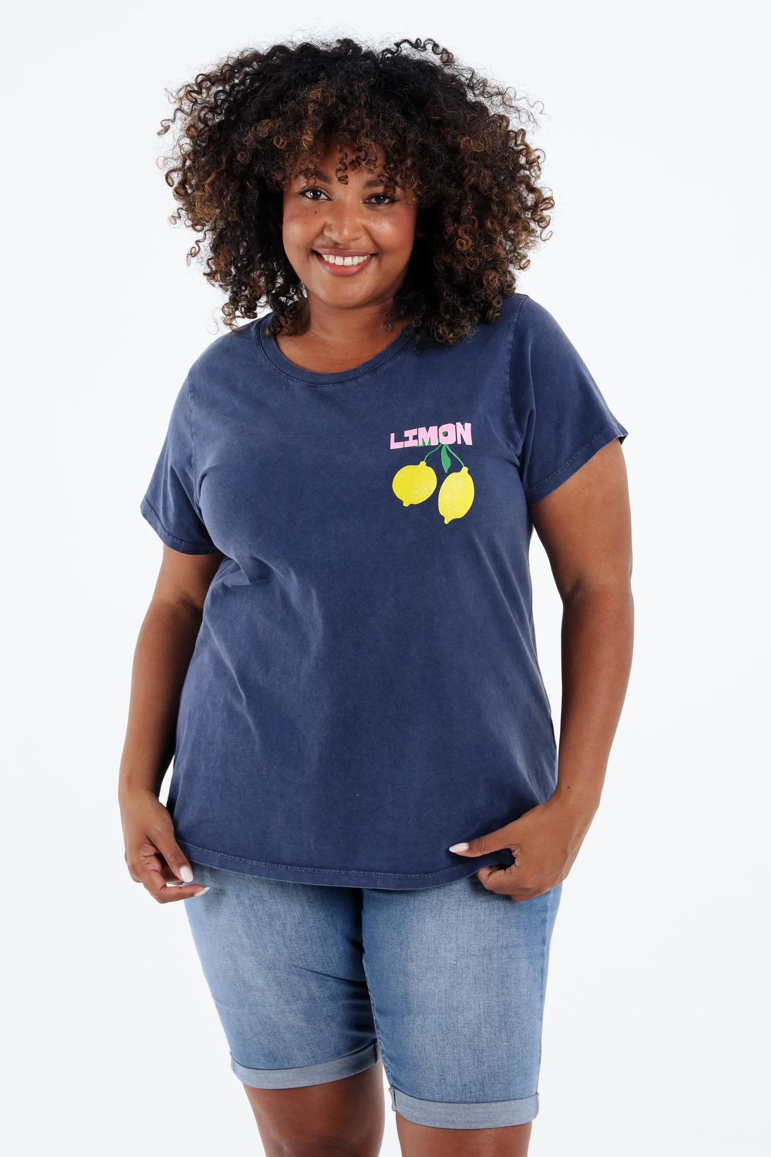 T-shirt en coton imprimé citrons
