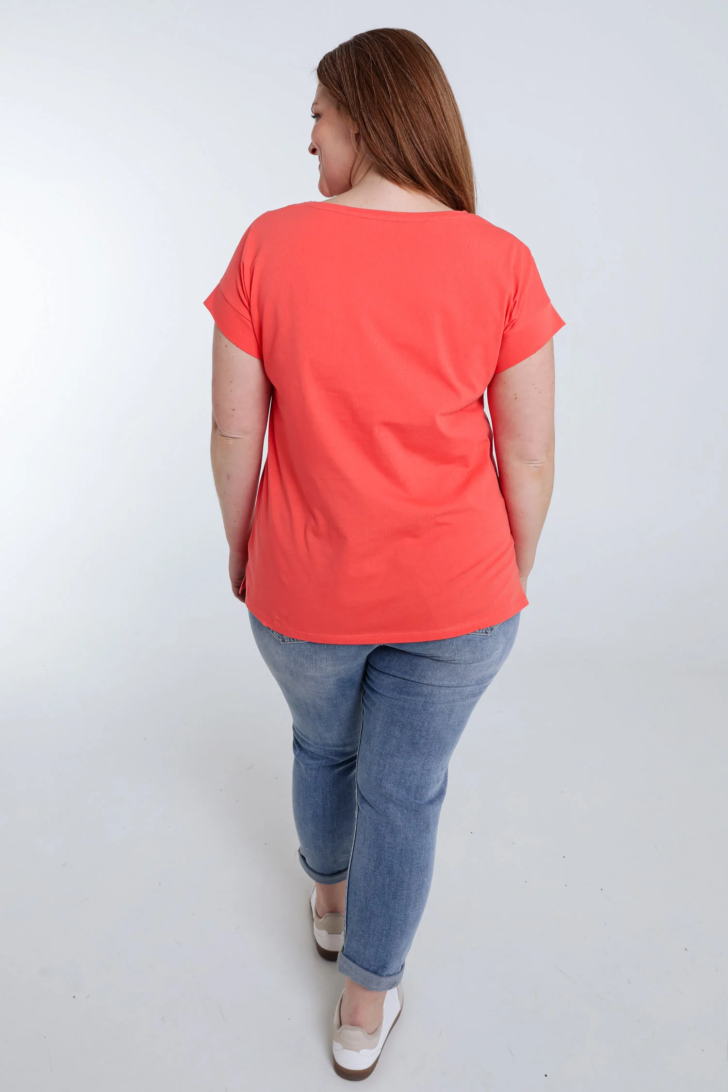 T-shirt en coton uni avec fleurs brodées - Image 13