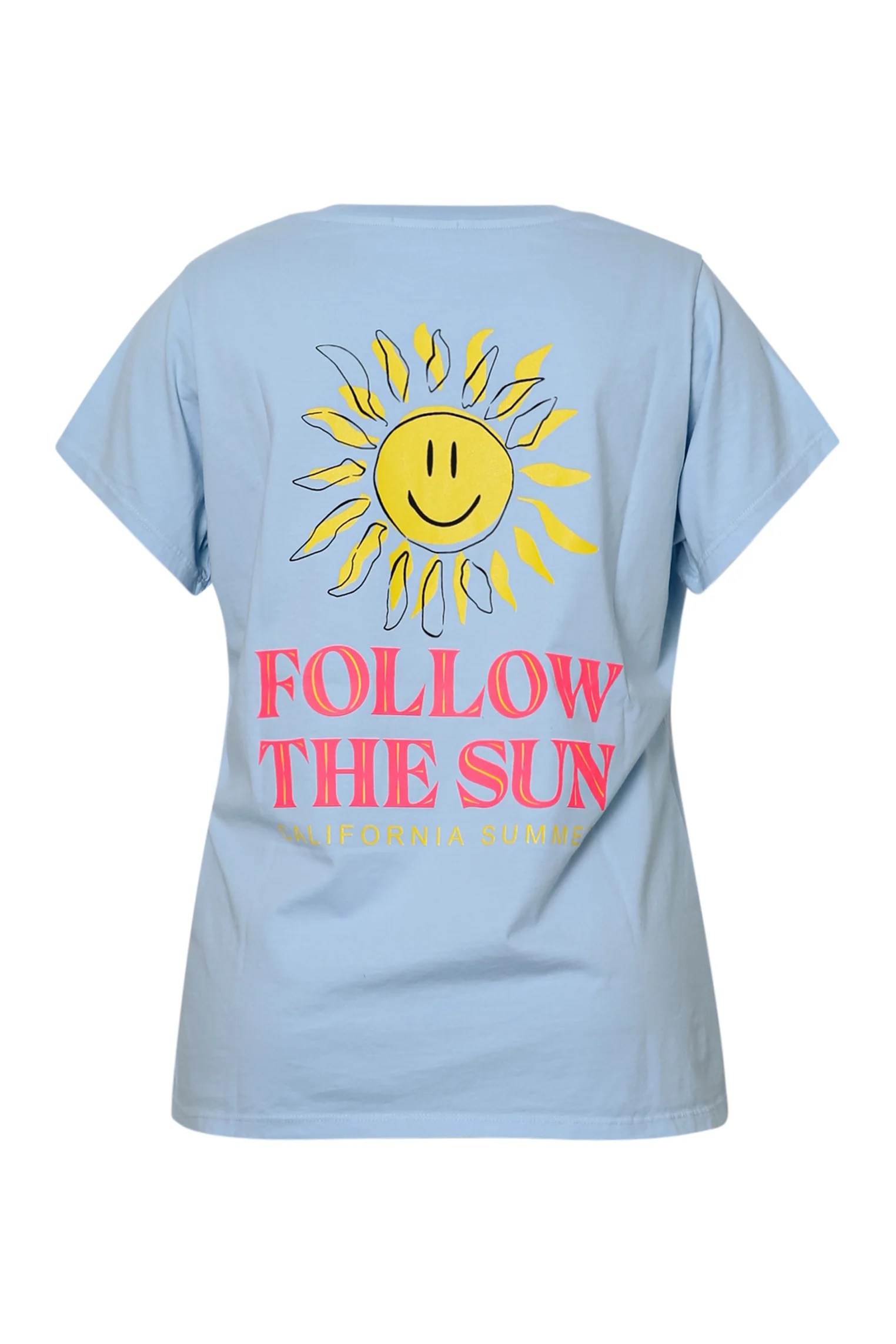 T-shirt en coton uni avec imprimé soleil - Image 11