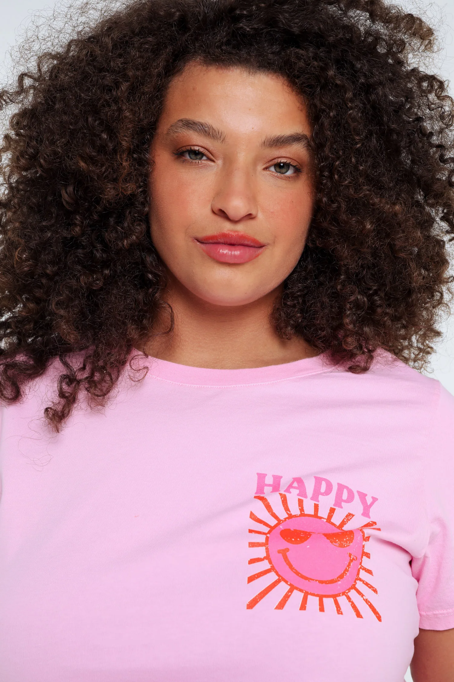T-shirt en coton uni avec imprimé soleil - Image 5