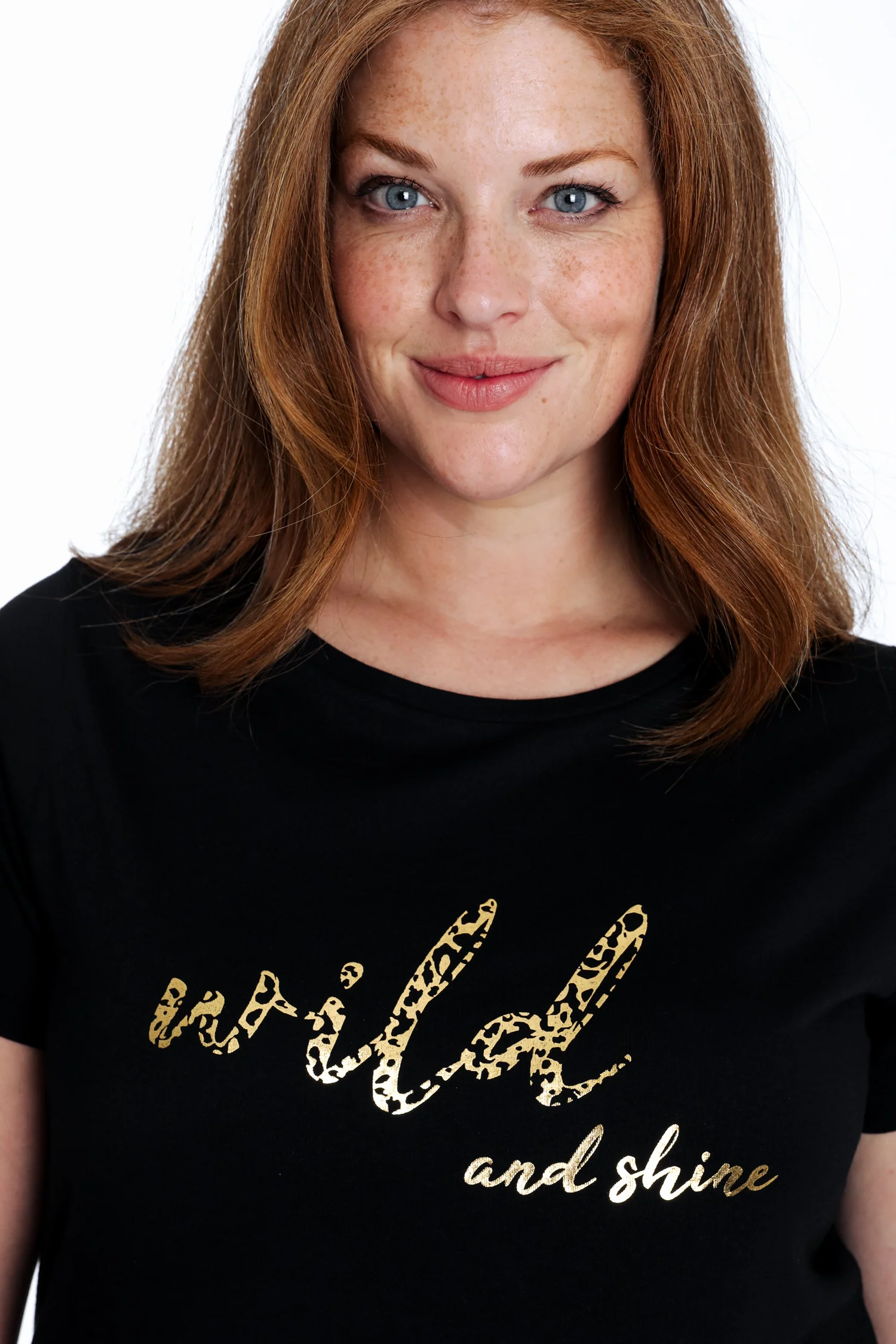 T-shirt en coton uni avec imprimé Wild and shine - Image 5