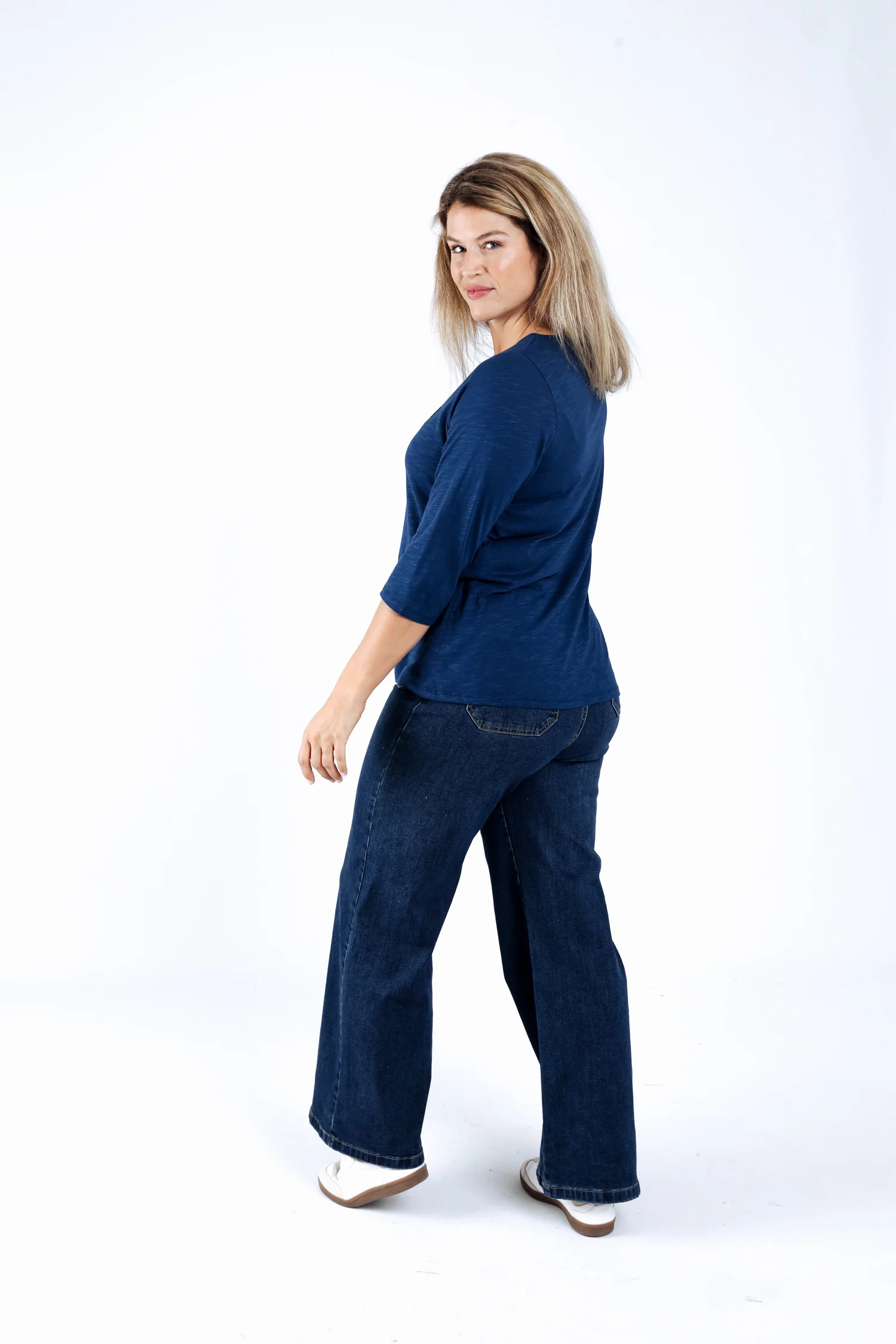 T-shirt en coton uni Enjoy - Image 2
