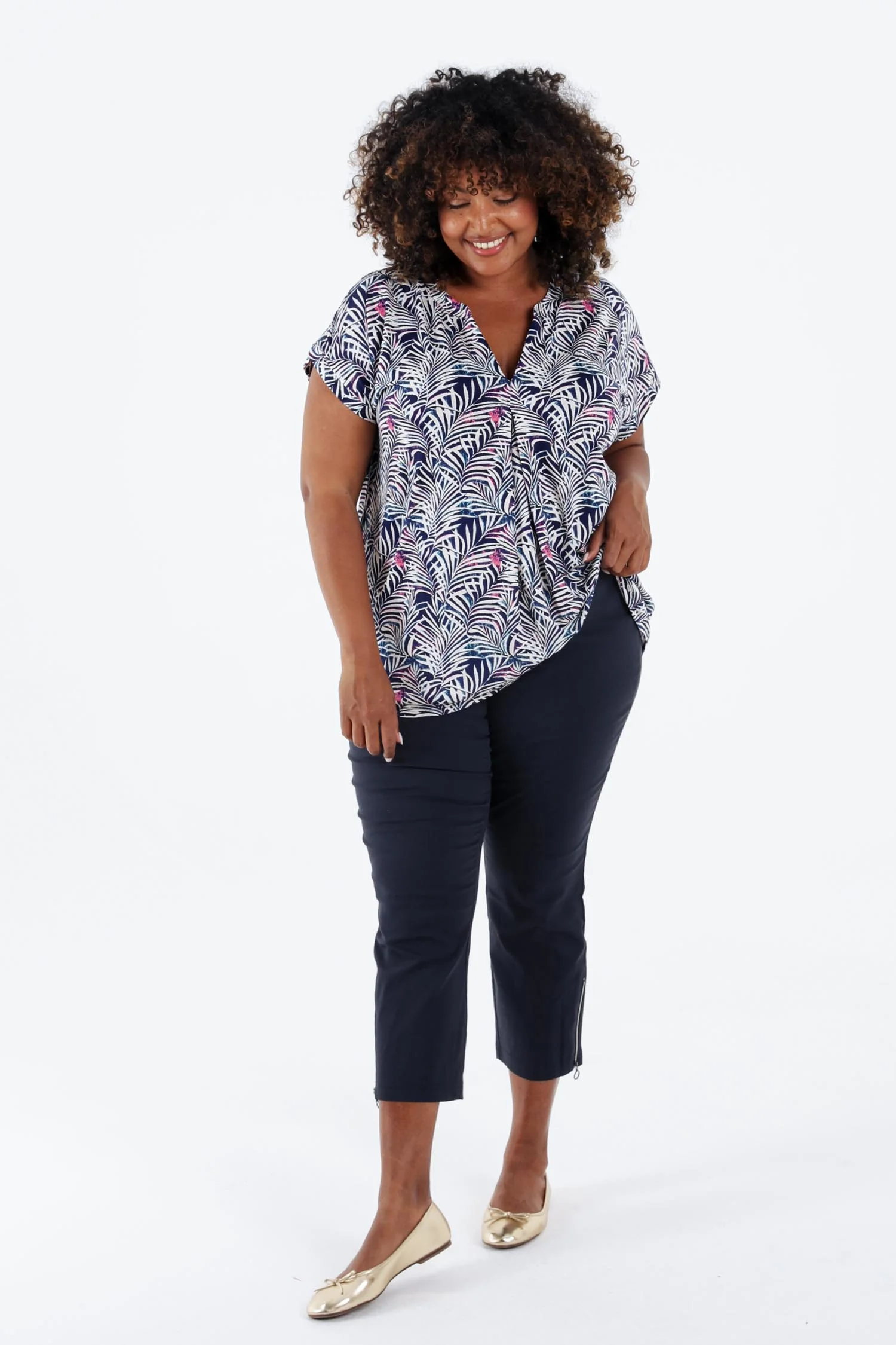 T-shirt en maille froide imprimé feuillage - Image 9