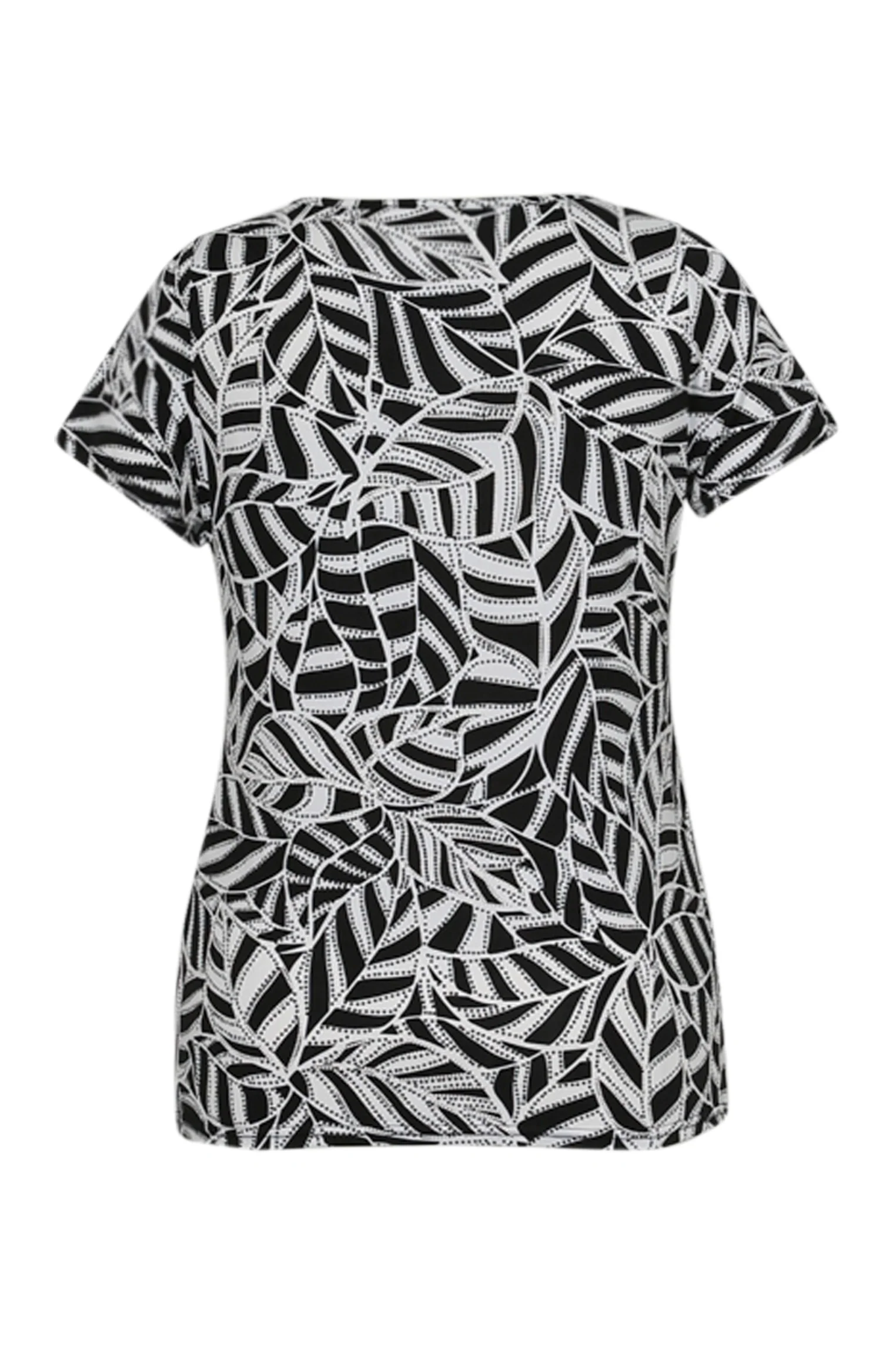 T-shirt en maille froide imprimé feuillage bicolore - Image 11