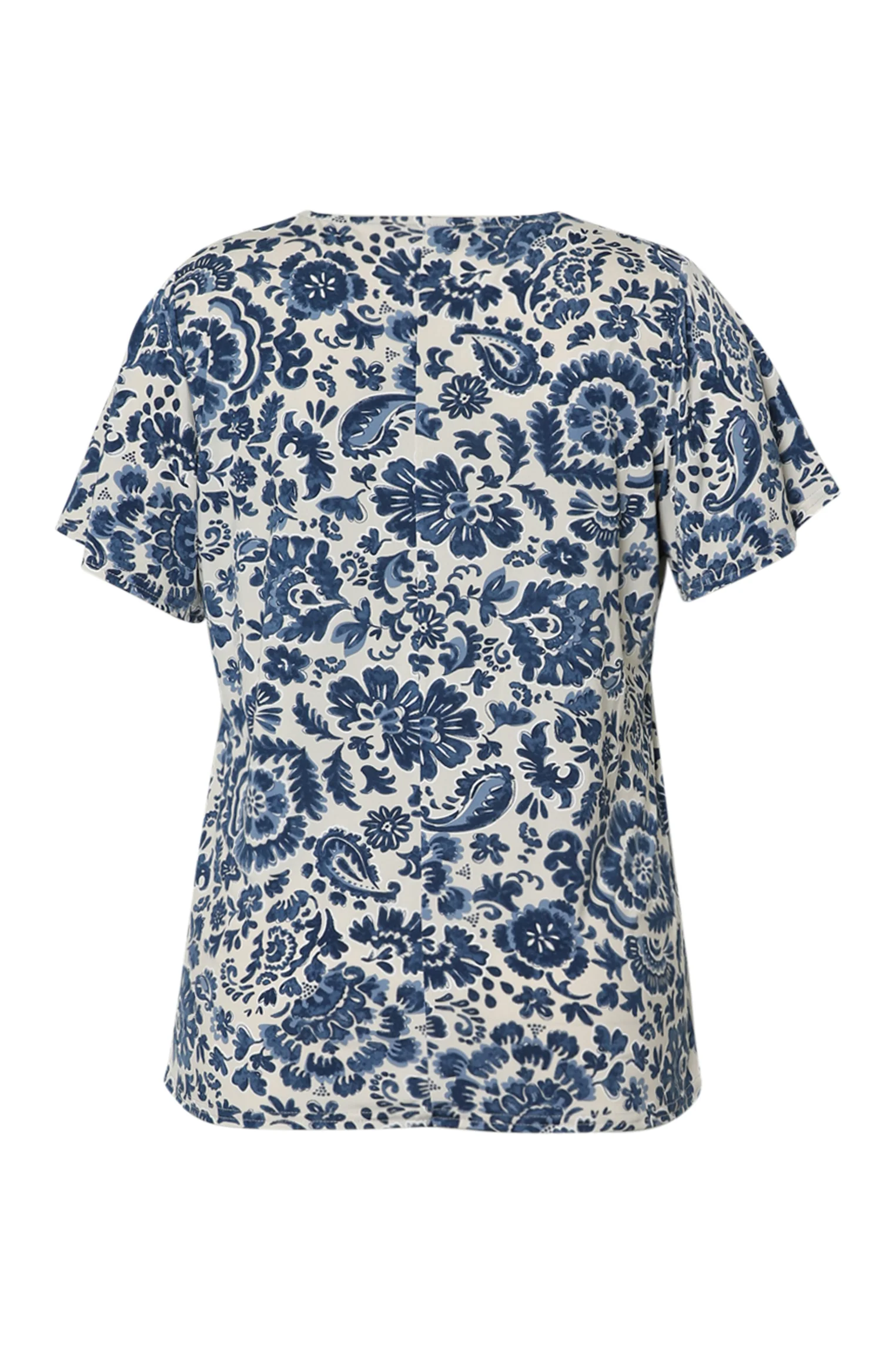 T-shirt en maille froide imprimé floral bicolore - Image 11