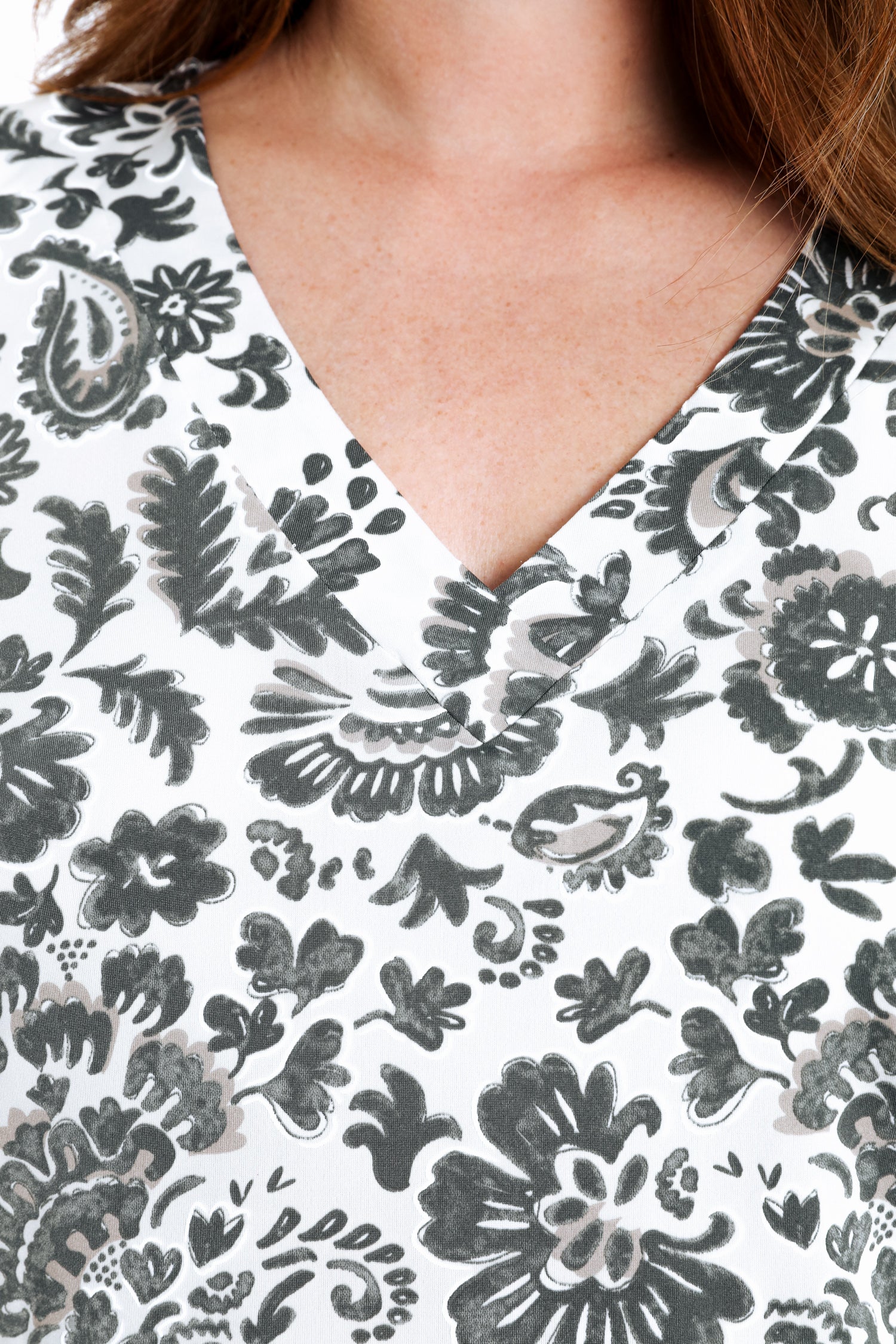 T-shirt en maille froide imprimé floral bicolore - Image 17