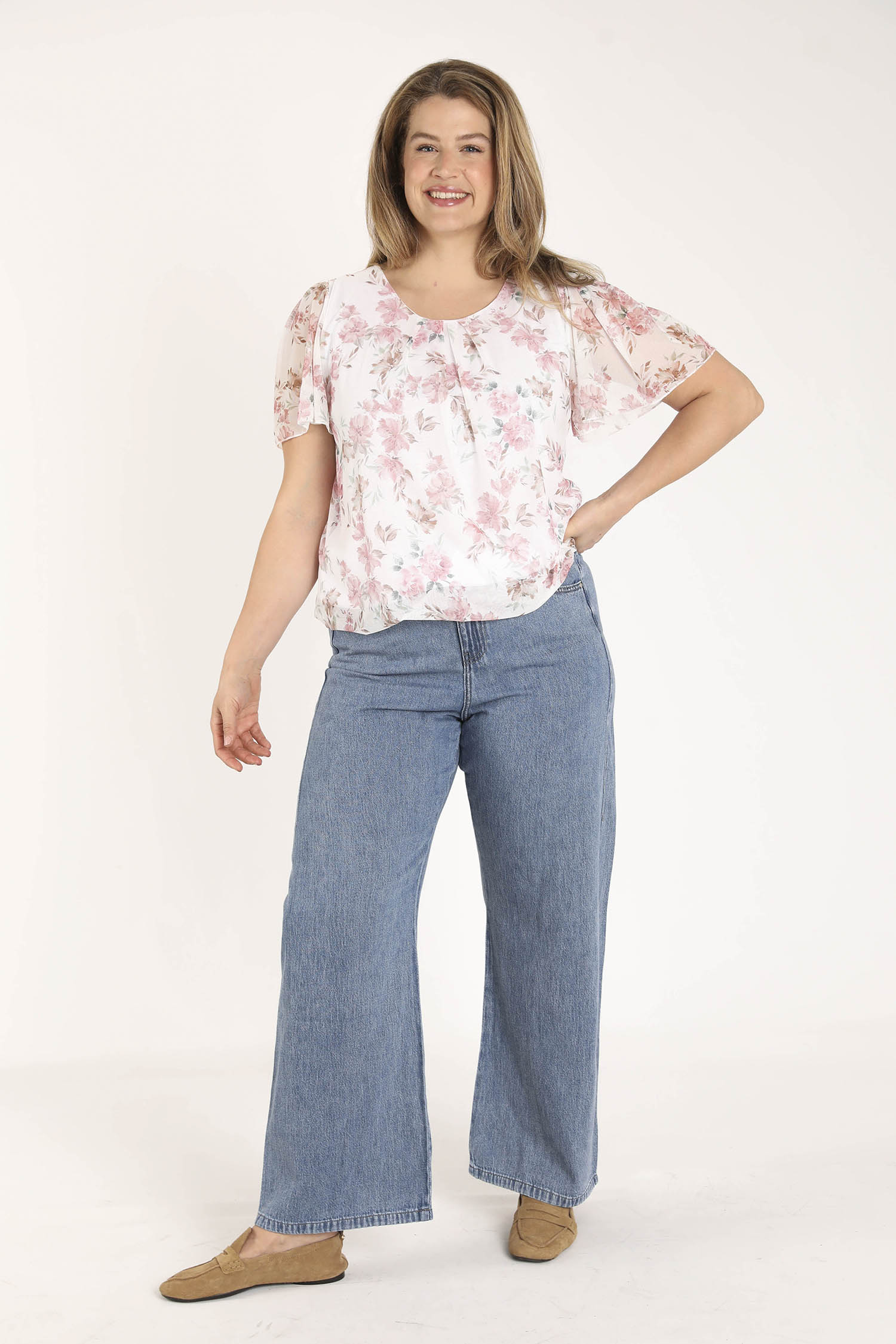 T-shirt en résille imprimé fleuri - Image 7