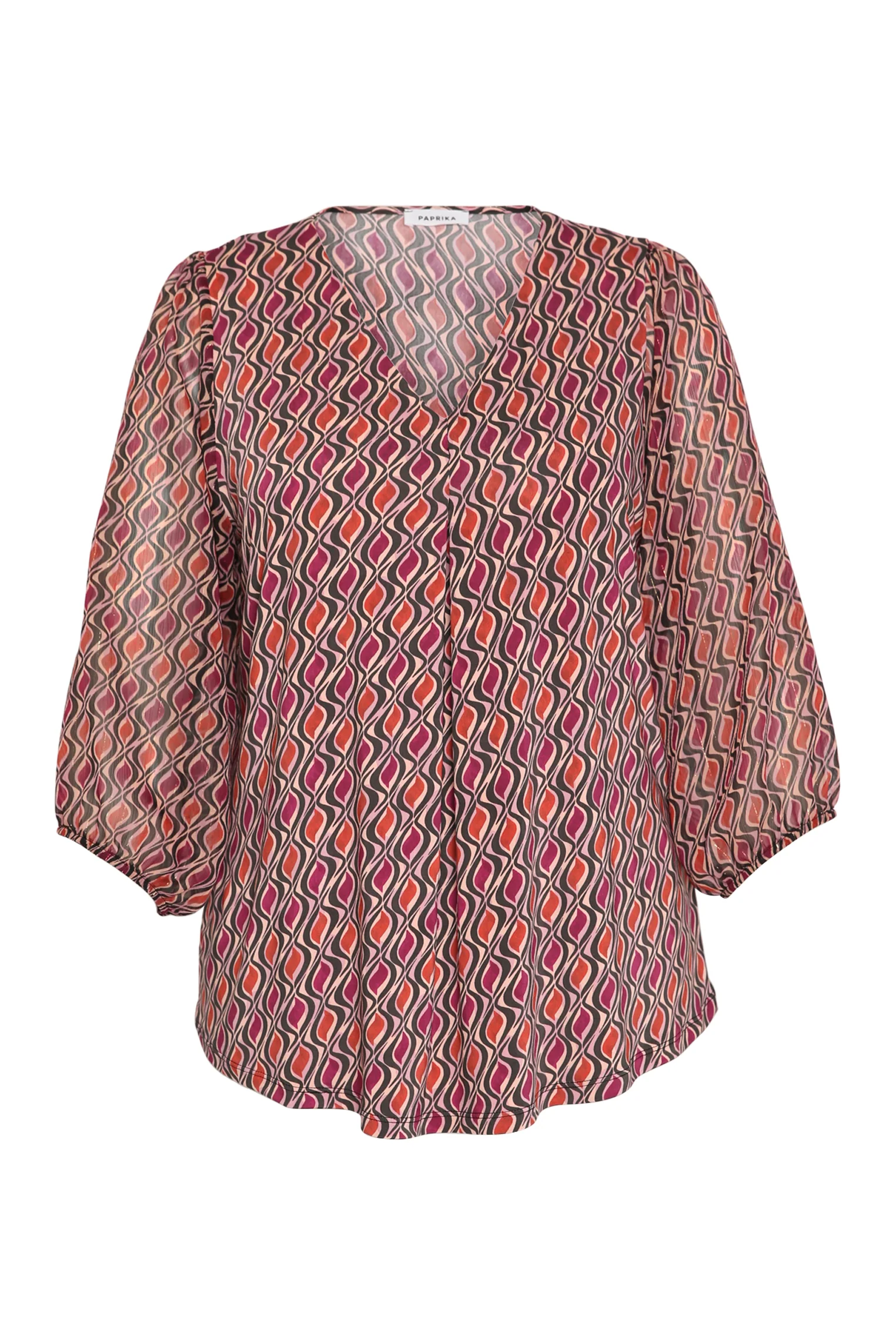 T-shirt en voile imprimé graphique avec lurex - Image 10