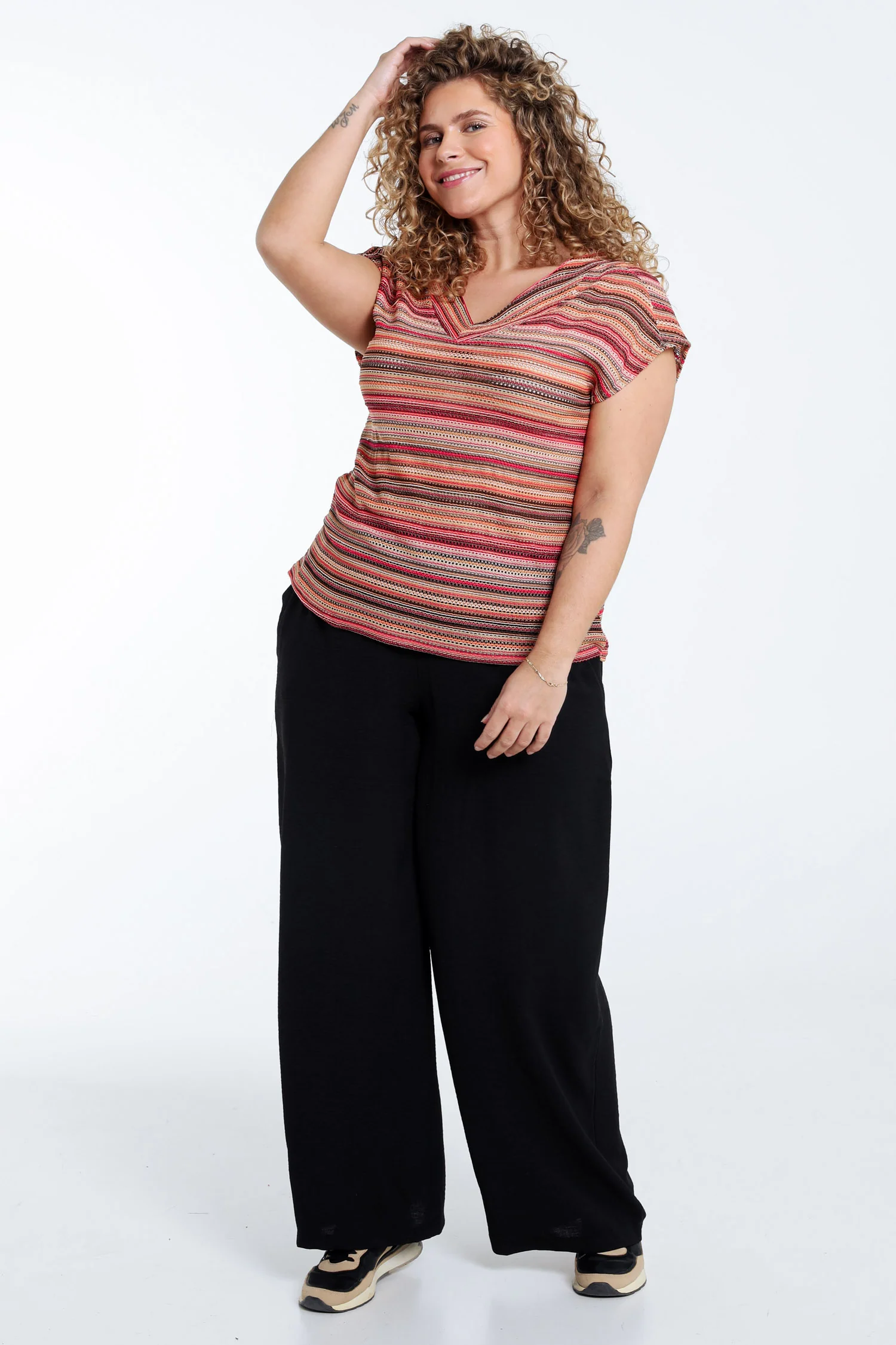 T-shirt maille dentelle rayés - Image 9