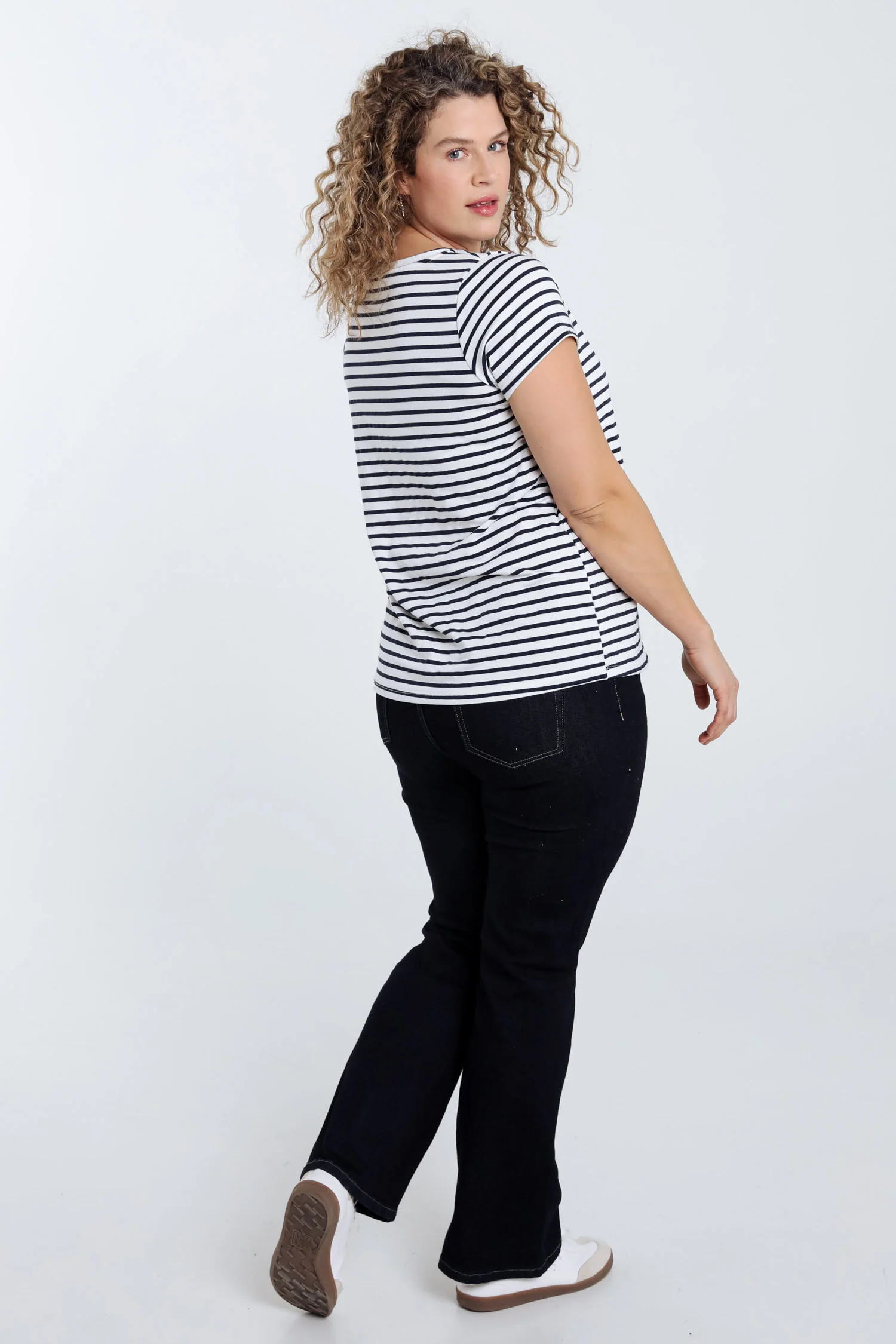 T-shirt marinière détail cerise - Image 2