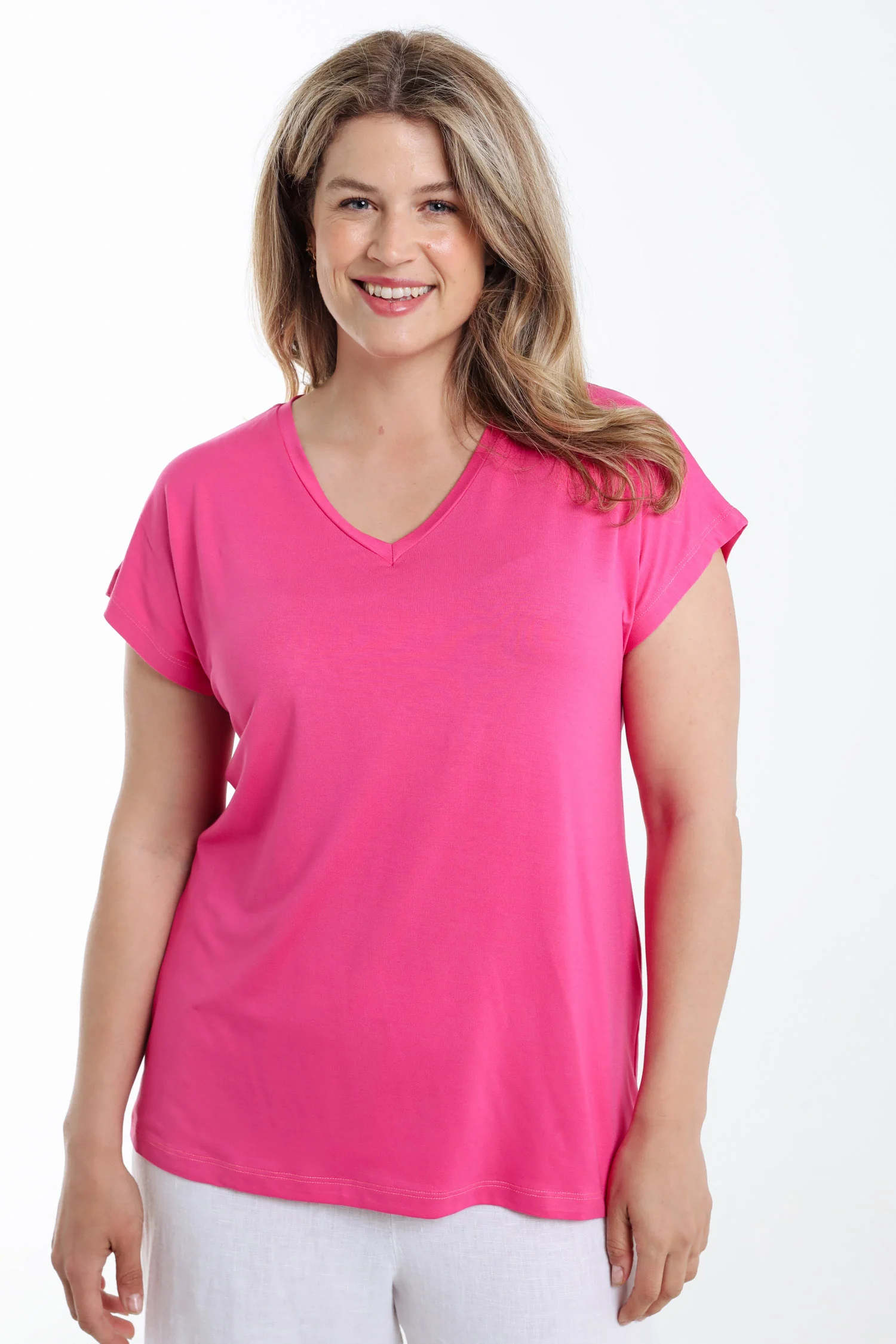 T-shirt uni en viscose - Image 22