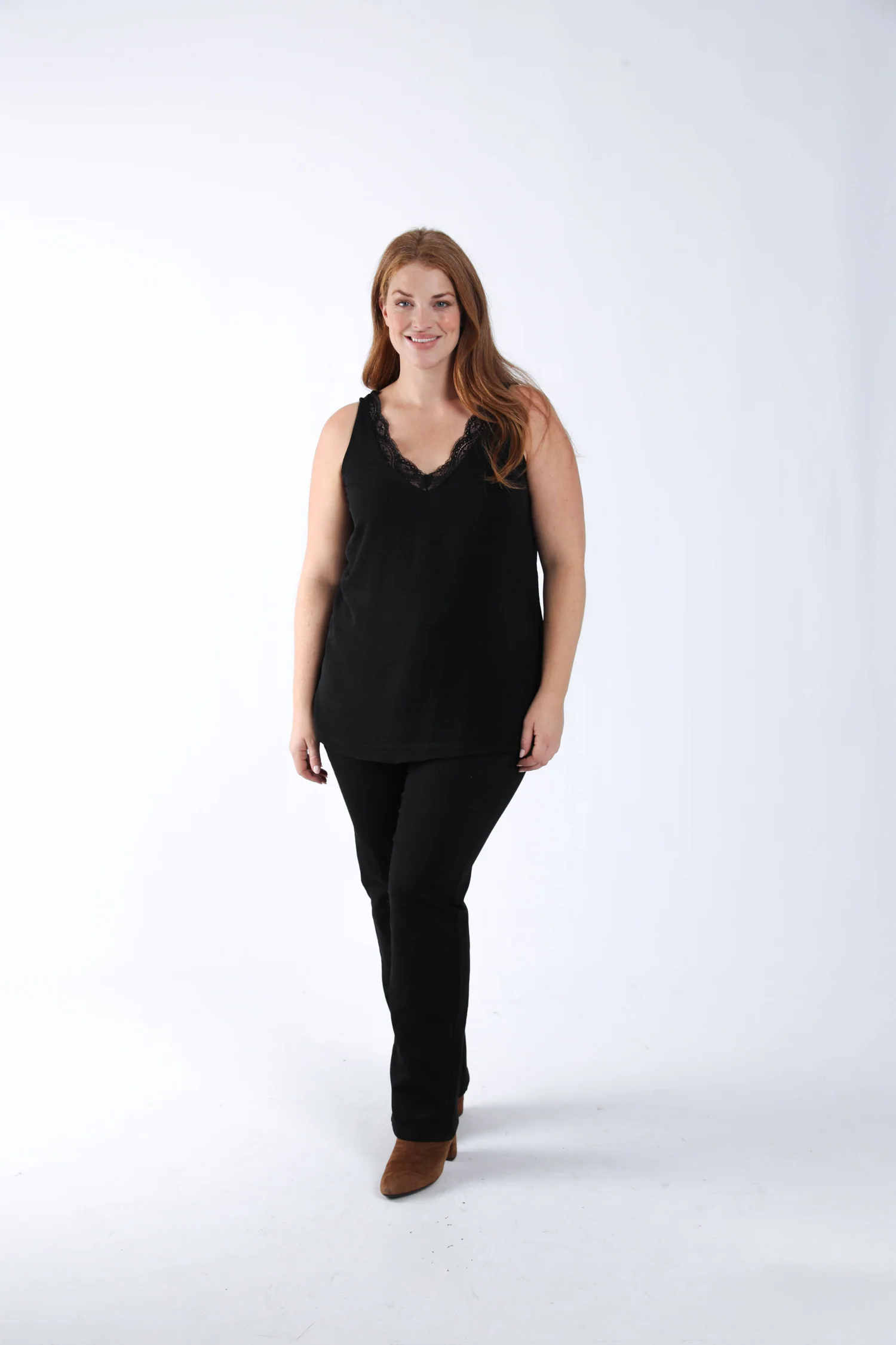 Top uni avec dentelle - Image 5