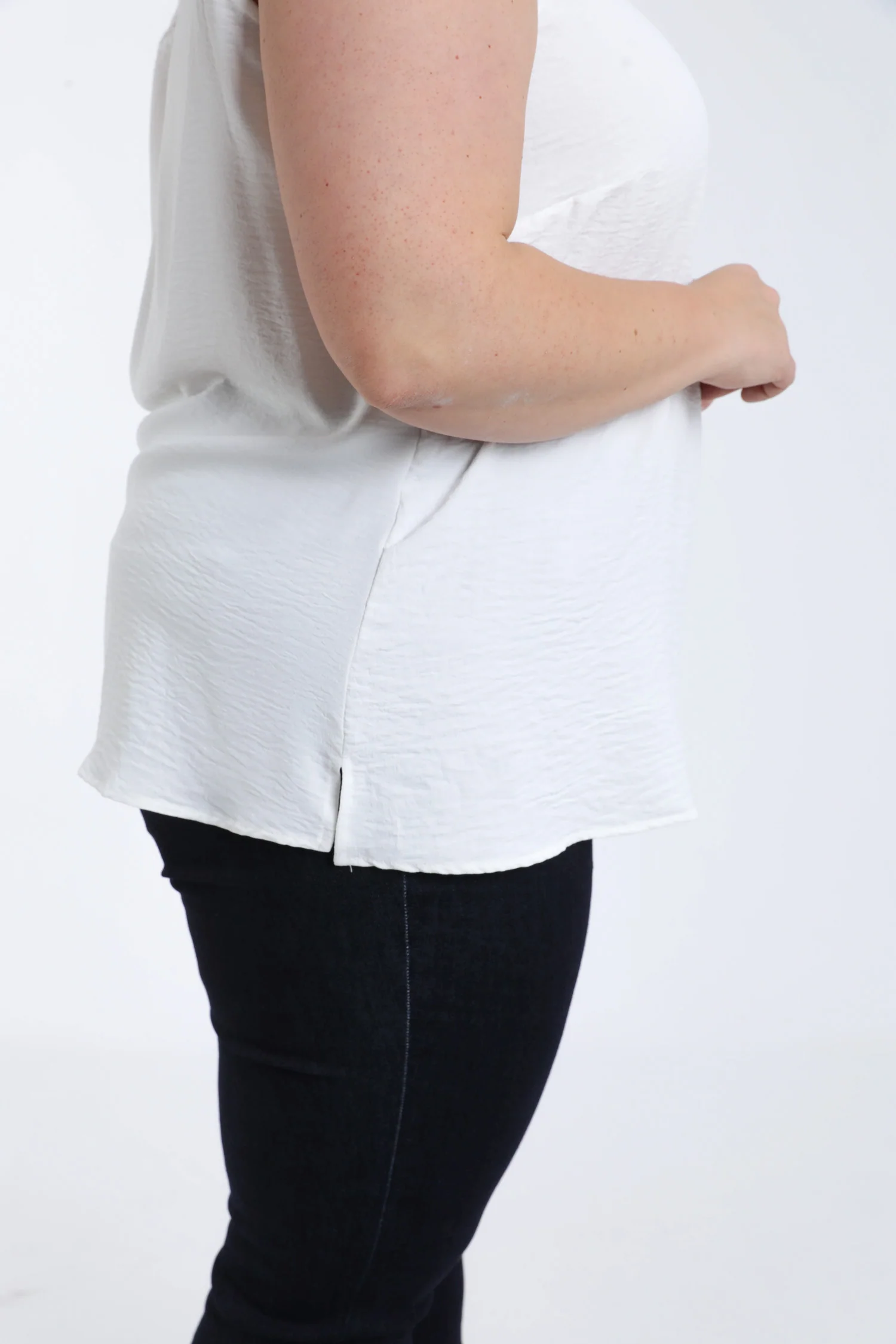 Top uni avec dentelle - Image 5