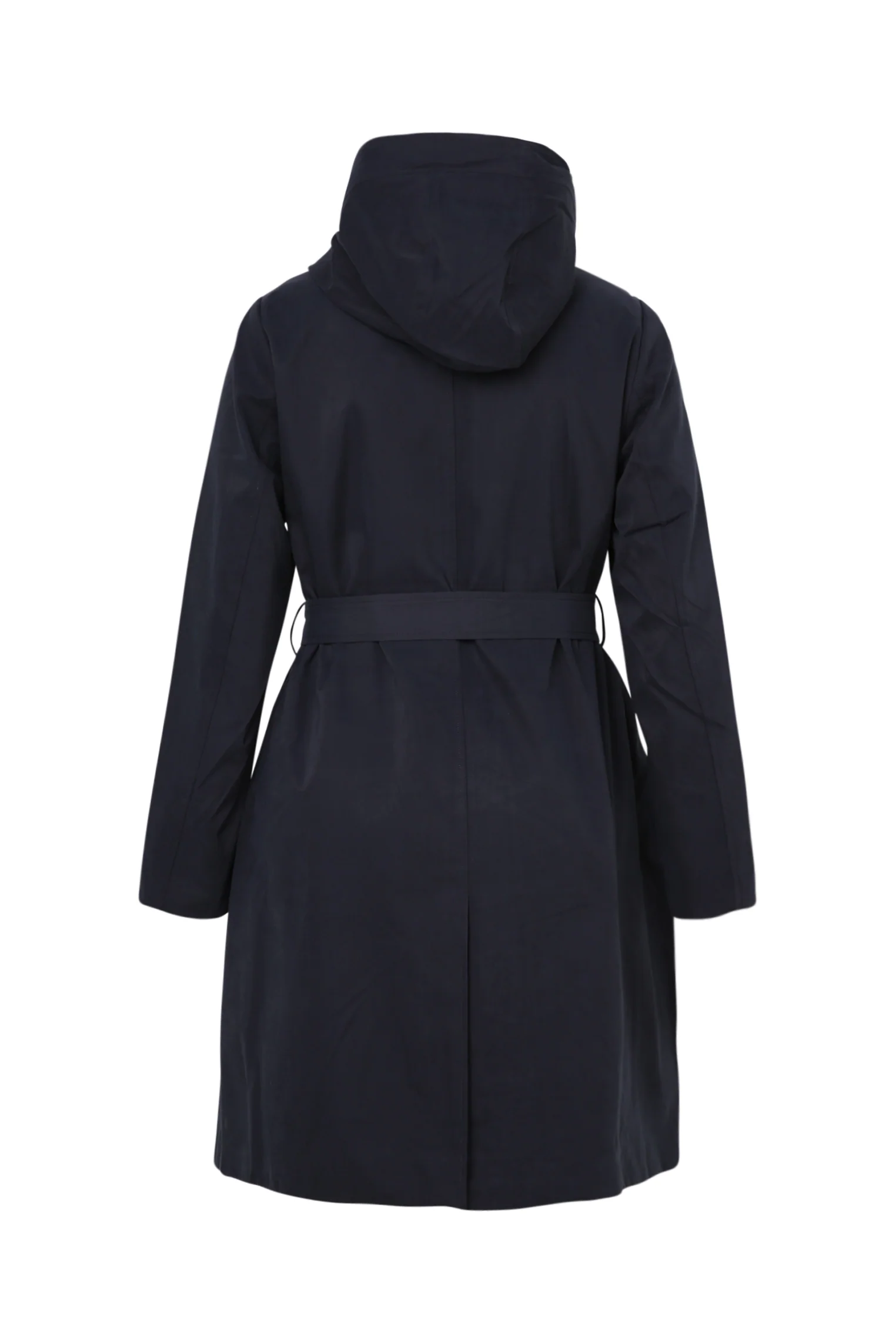 Trench mi-long uni avec capuche - Image 11