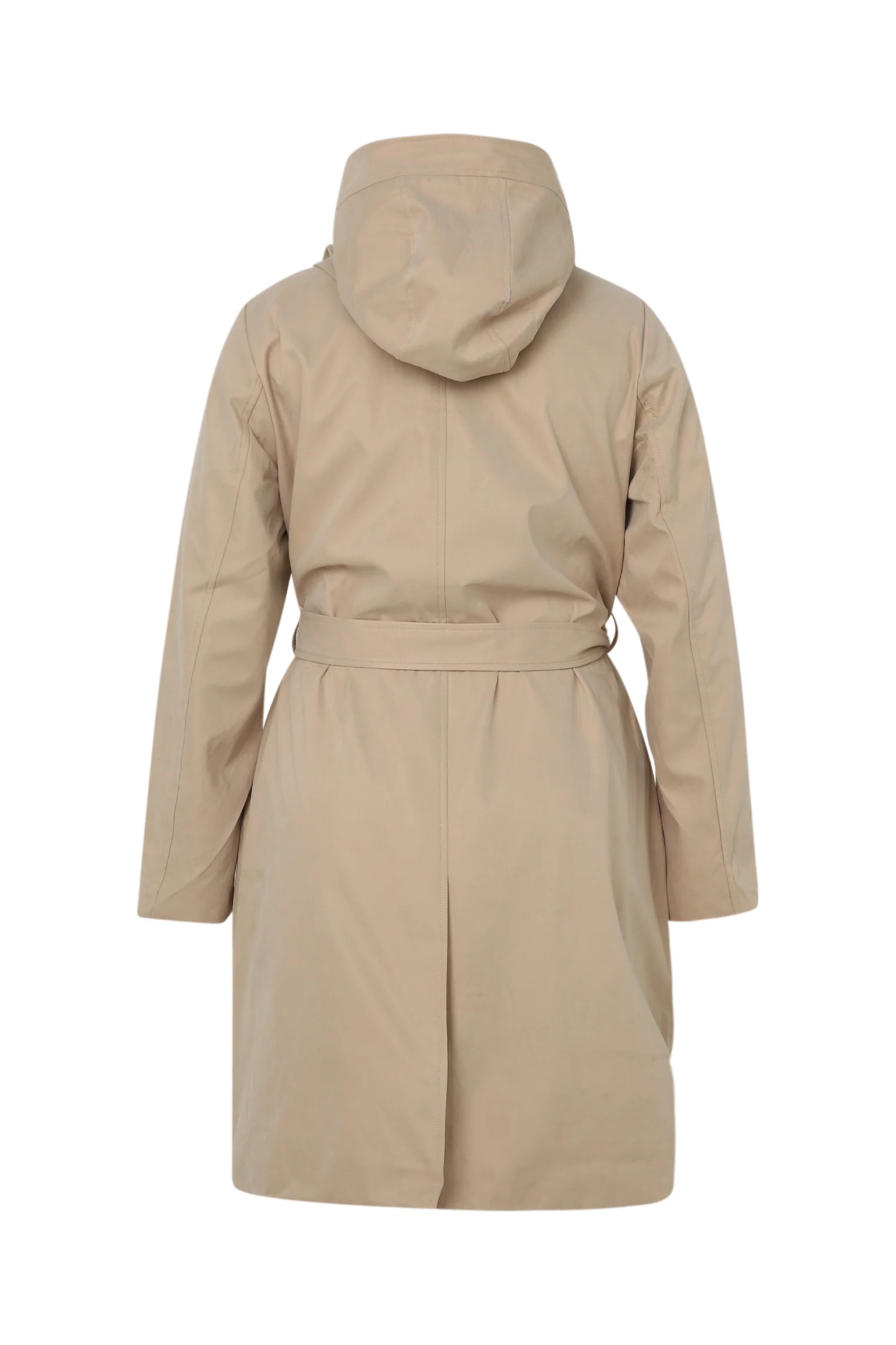 Trench mi-long uni avec capuche - Image 22