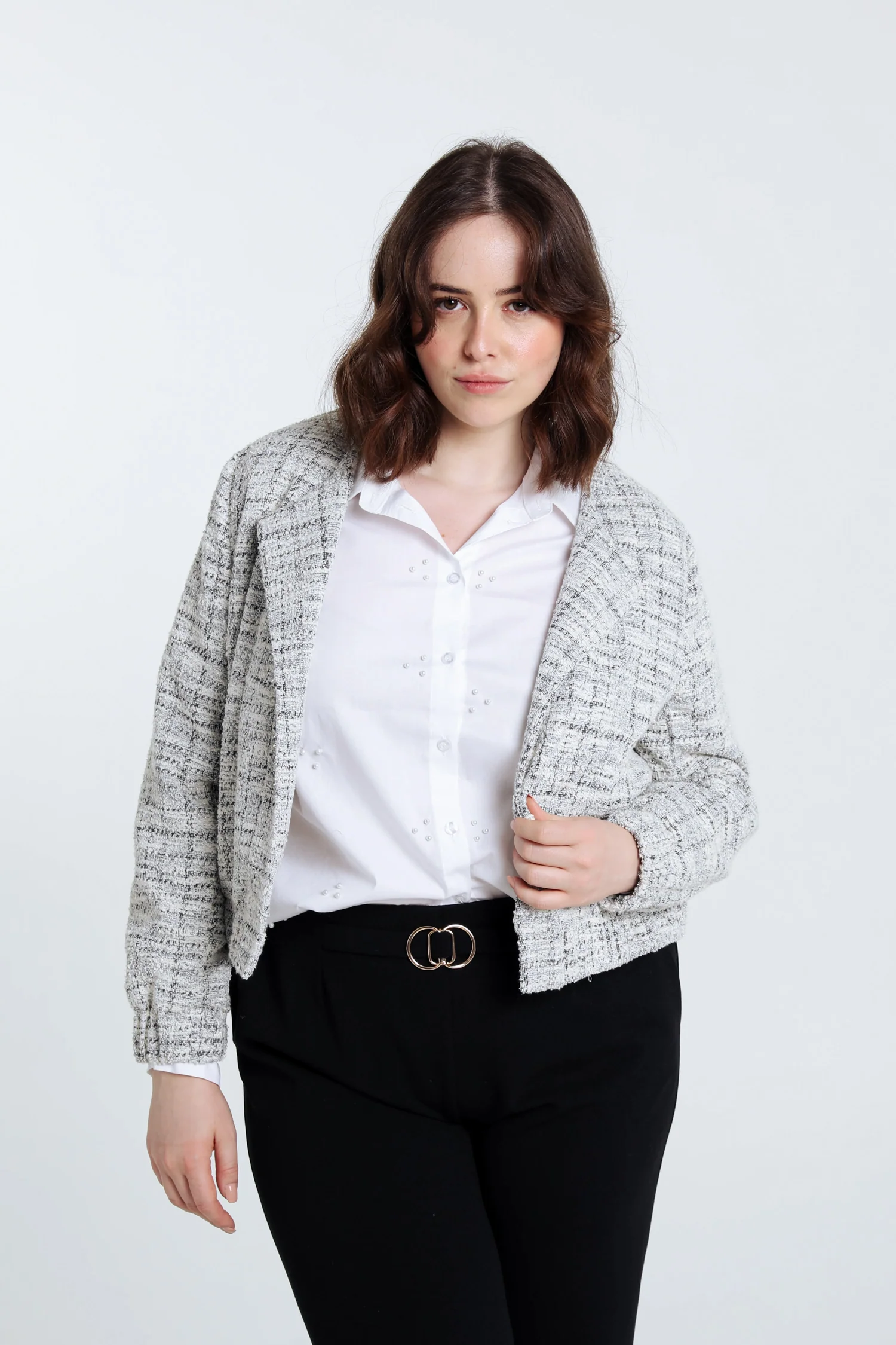 Veste effet tweed