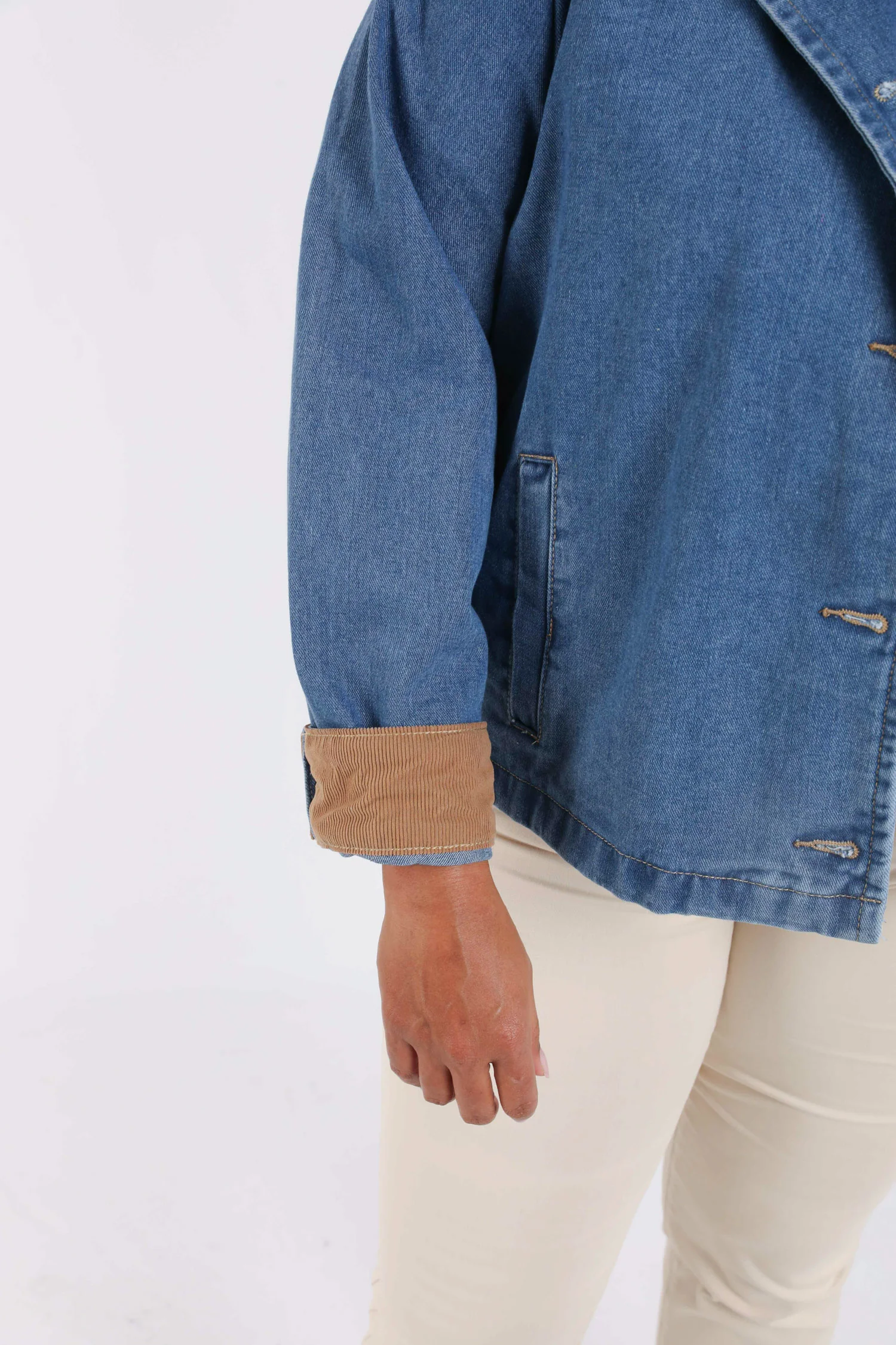 Veste en jeans avec velours - Image 3