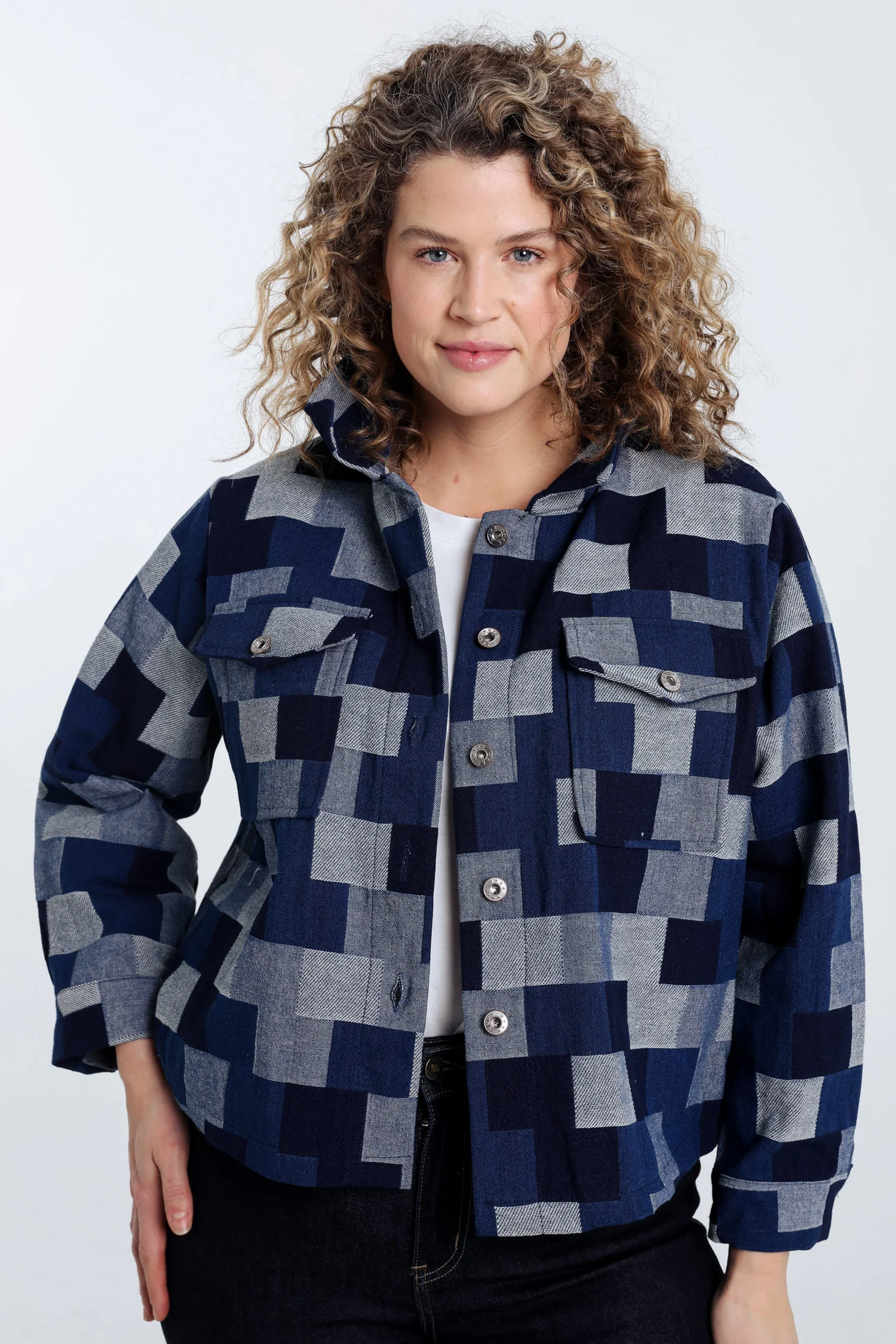 Veste en jeans dessin patch