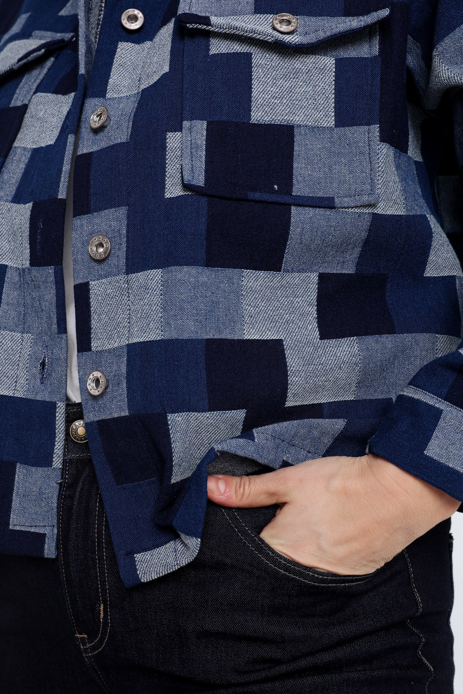 Veste en jeans dessin patch - Image 6