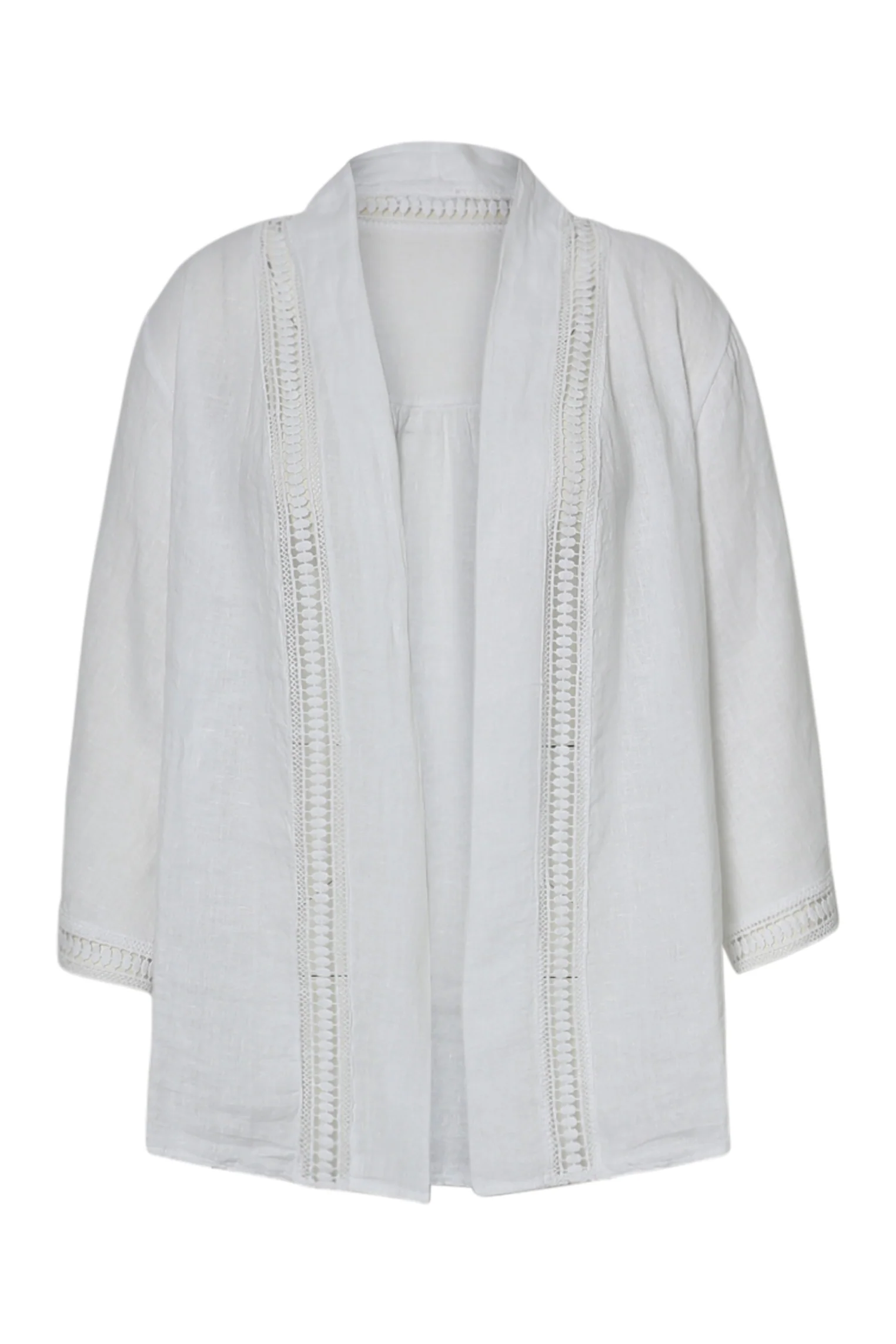 Veste en lin unie détail ajouré - Image 10