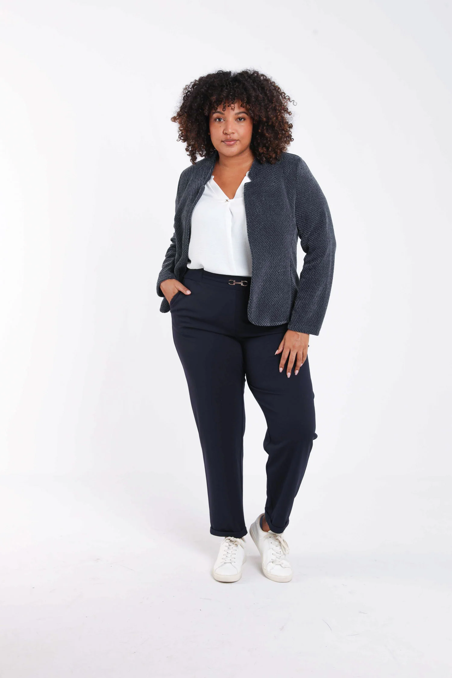 Veste jacquard bicolore avec lurex - Image 6