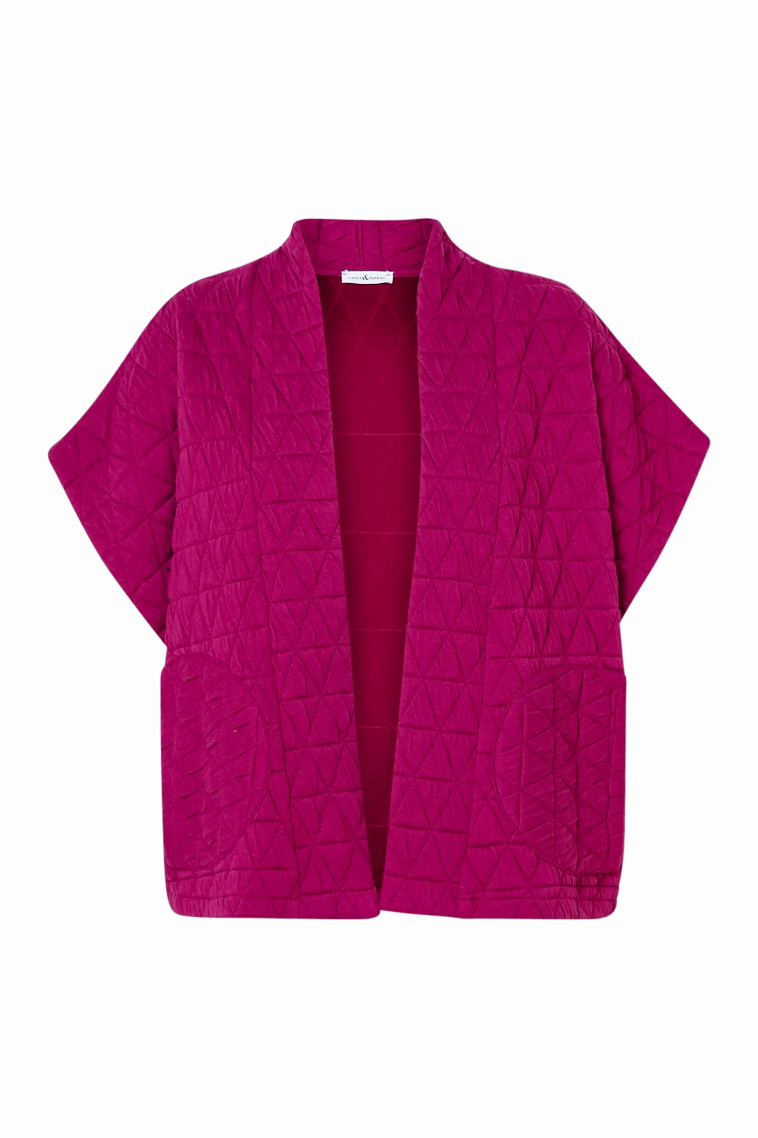 Veste kimono matelassée unie - Image 10