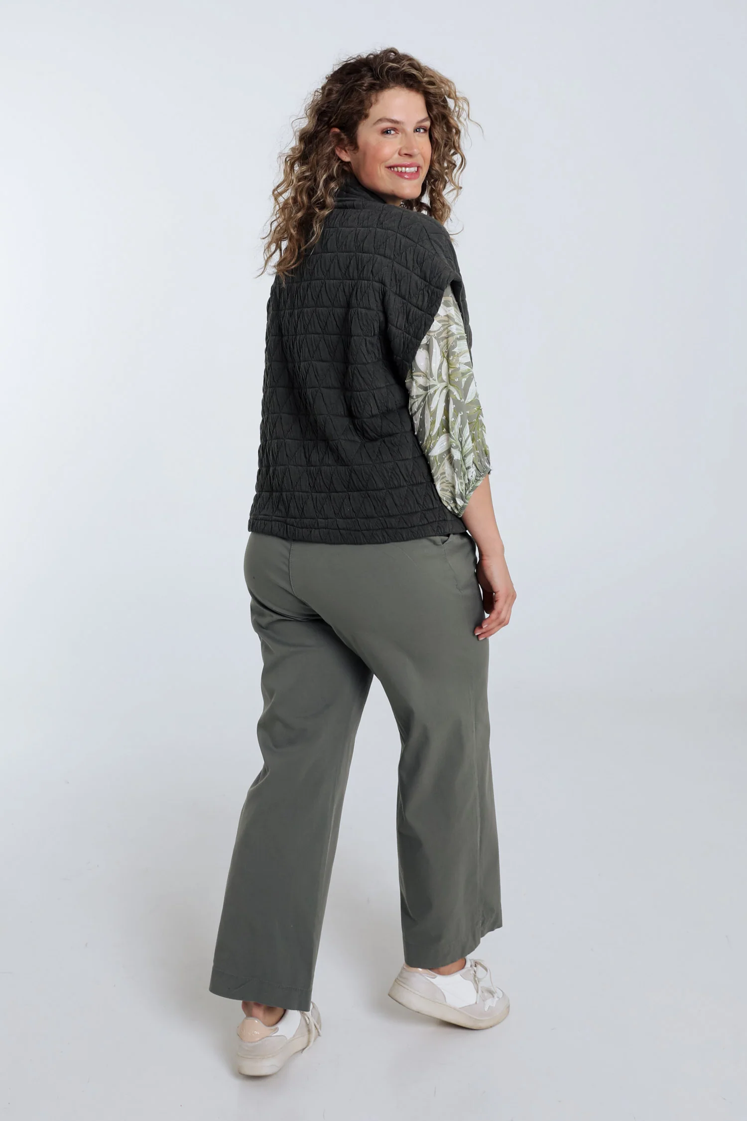 Veste kimono matelassée unie - Image 13