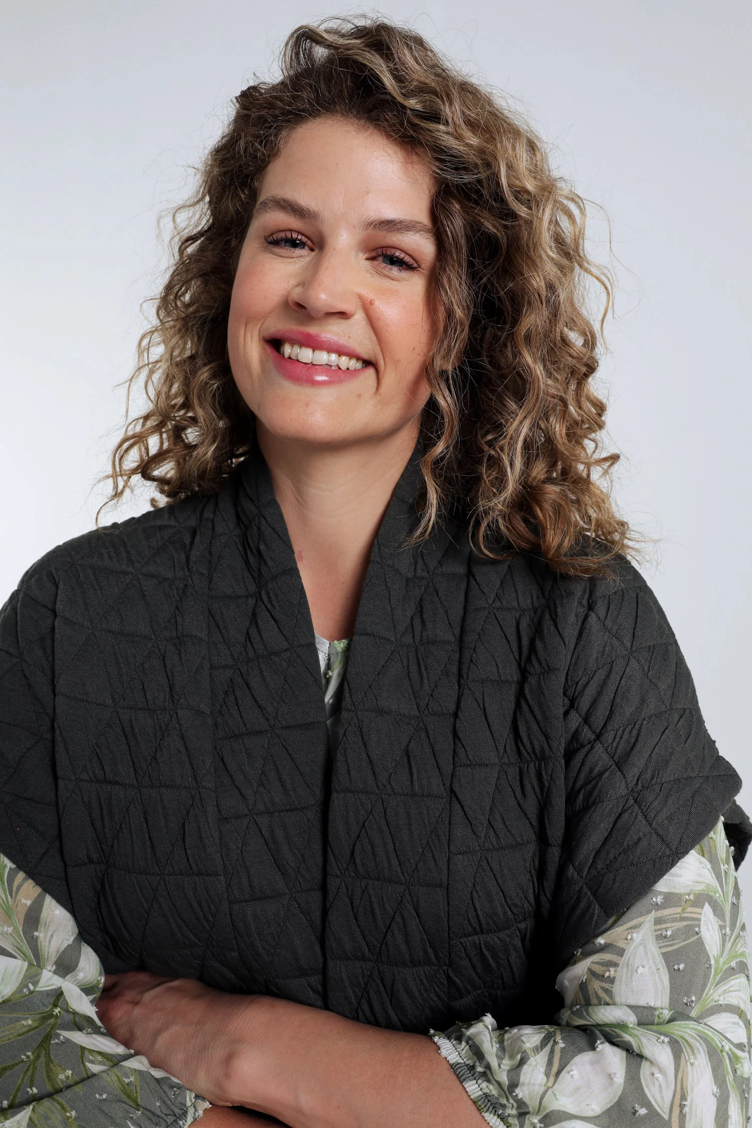 Veste kimono matelassée unie - Image 14
