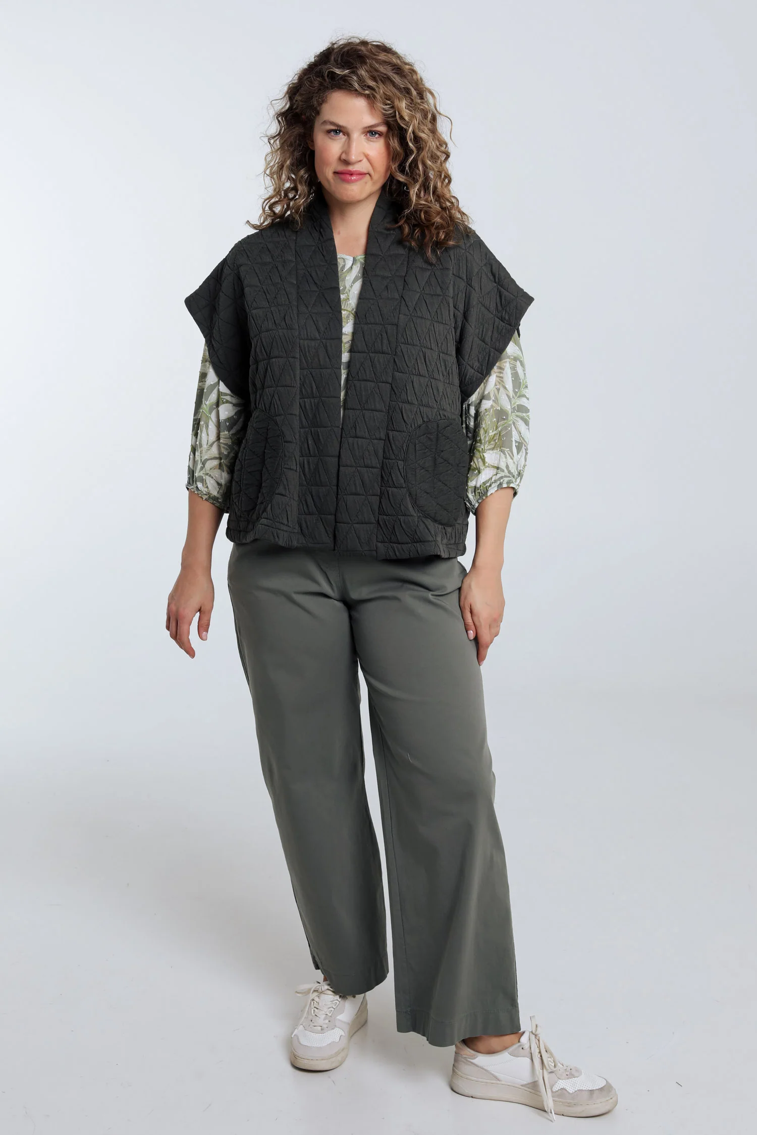 Veste kimono matelassée unie - Image 18