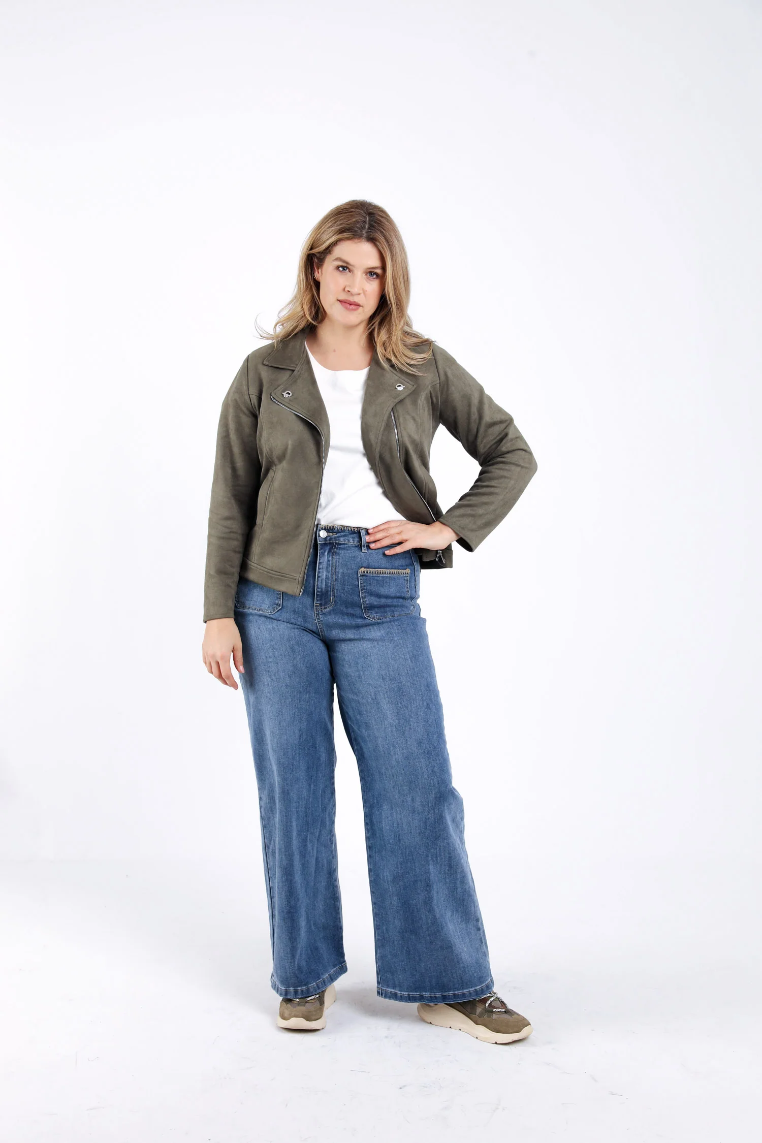 Veste perfecto effet suédine - Image 5